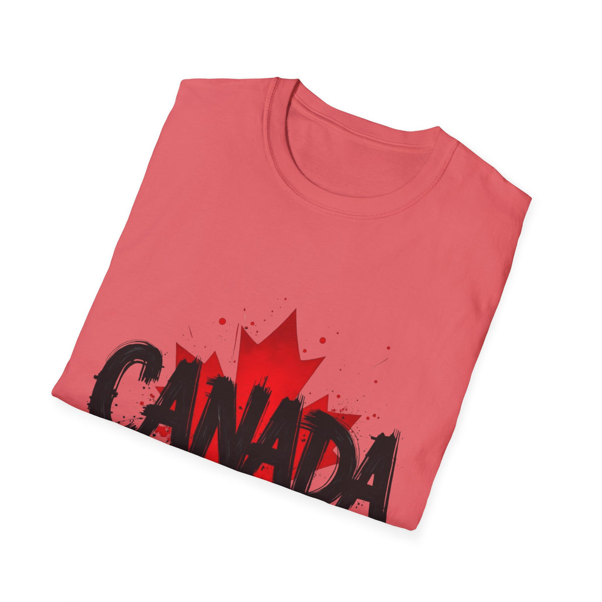 Canada Maple Leaf Unisex Softstyle T-Shirt | Canada Day, Canada Gift, Graphic Tee, Landscape Apparel, Travel Shirt