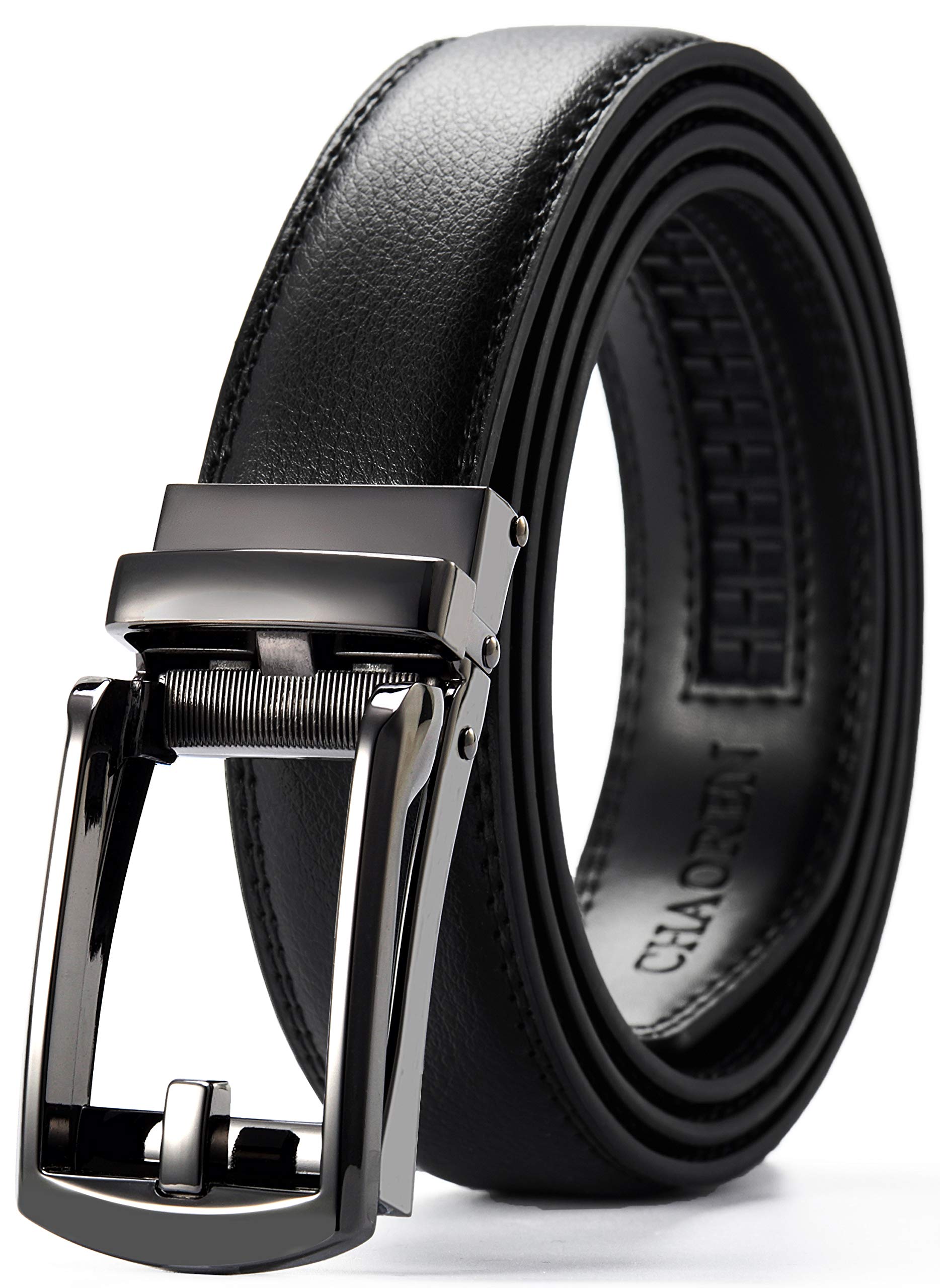 CHAOREN Ratchet Belts Men Buckley Belt, 1 1/4" Mens Belts Leather Dress Belt, Companion to Formal Suit