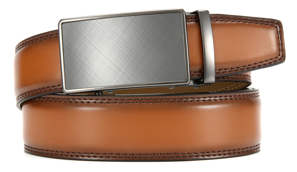 CHAOREN Ratchet Belts Men, 1 3/8" Mens Belts Leather for Dress, Micro Adjustable Fit Everywhere
