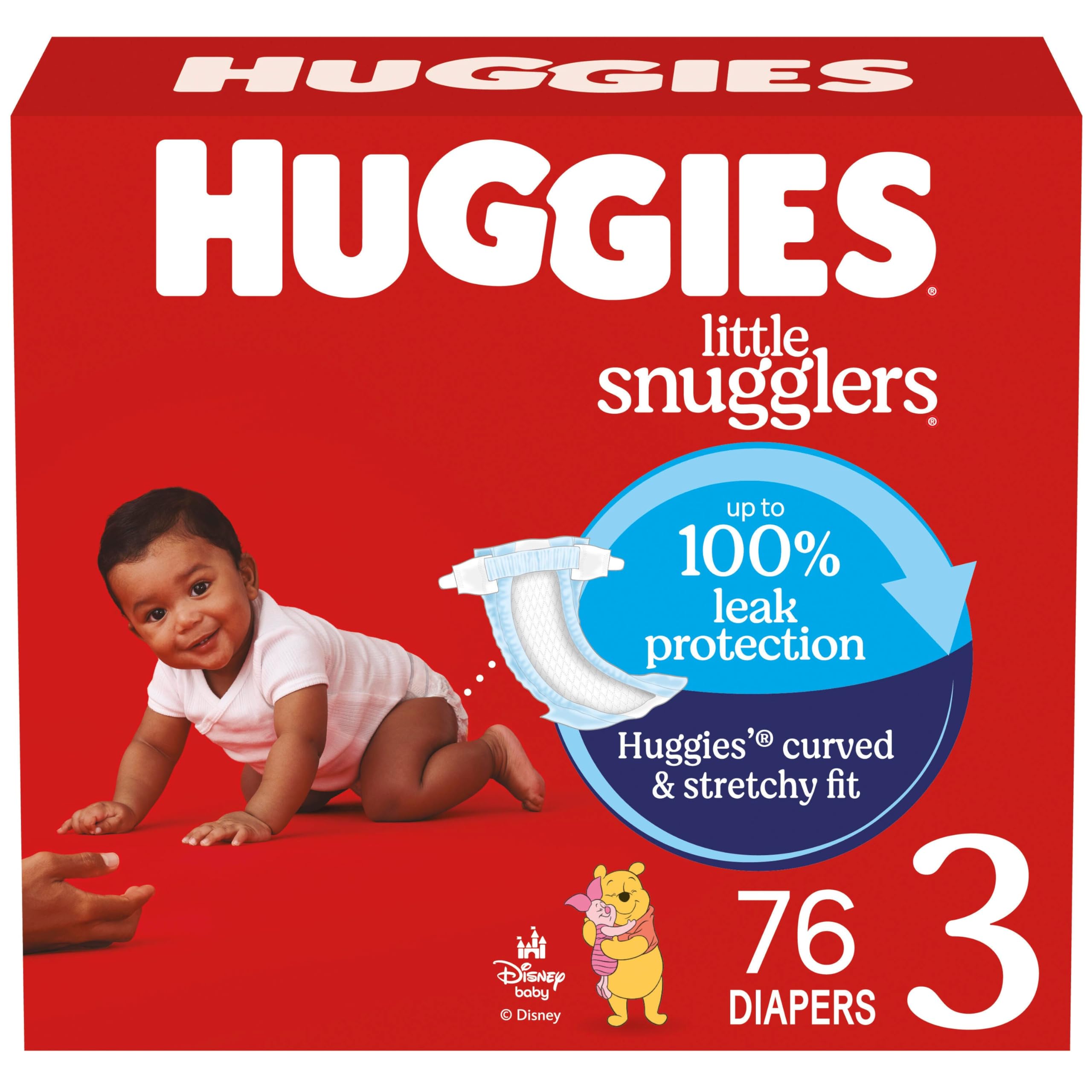 HUGGIES Newborn Diapers - HUGGIES Little Snugglers Disposable Baby Diapers, 84ct, Giga Pack