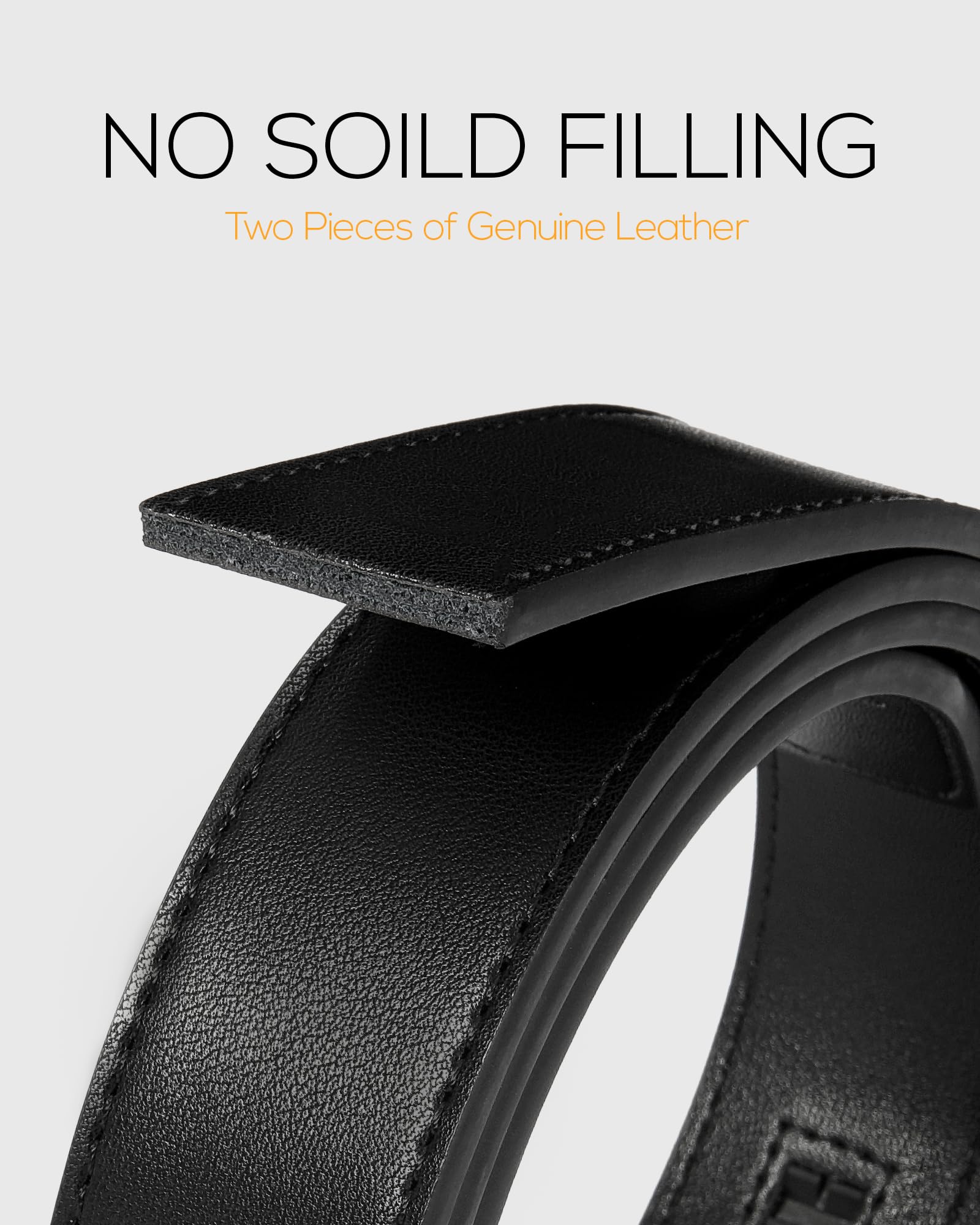 CHAOREN Ratchet Belts Men, 1 3/8" Mens Belts Leather for Dress, Micro Adjustable Fit Everywhere