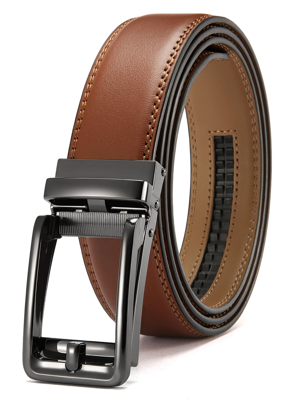 CHAOREN Ratchet Belts Men, 1 3/8" Mens Belts Leather Buckley Belt, Perfect Companion to Men's Oxfords