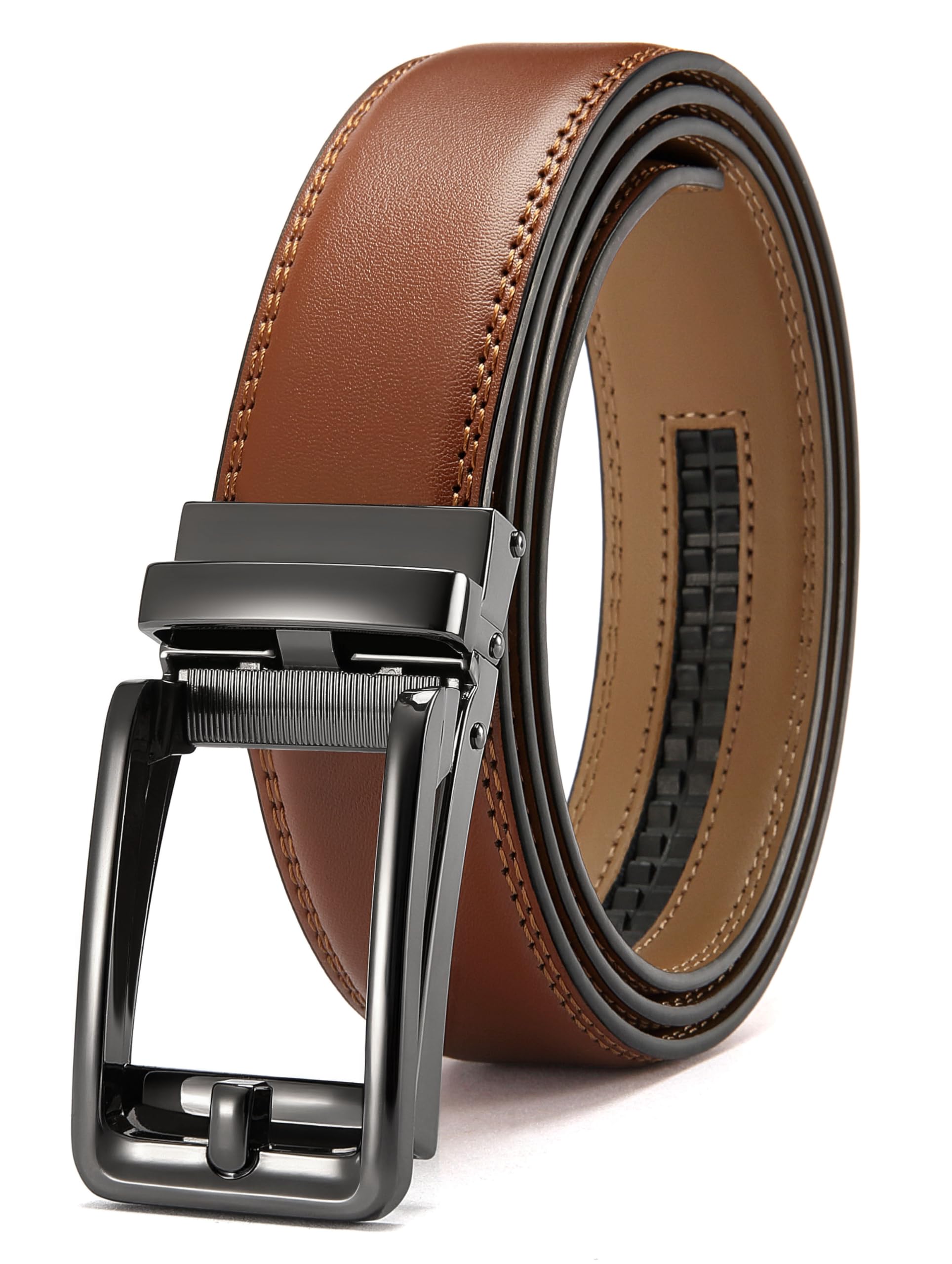 CHAOREN Ratchet Belts Men, 1 3/8" Mens Belts Leather Buckley Belt, Perfect Companion to Men's Oxfords