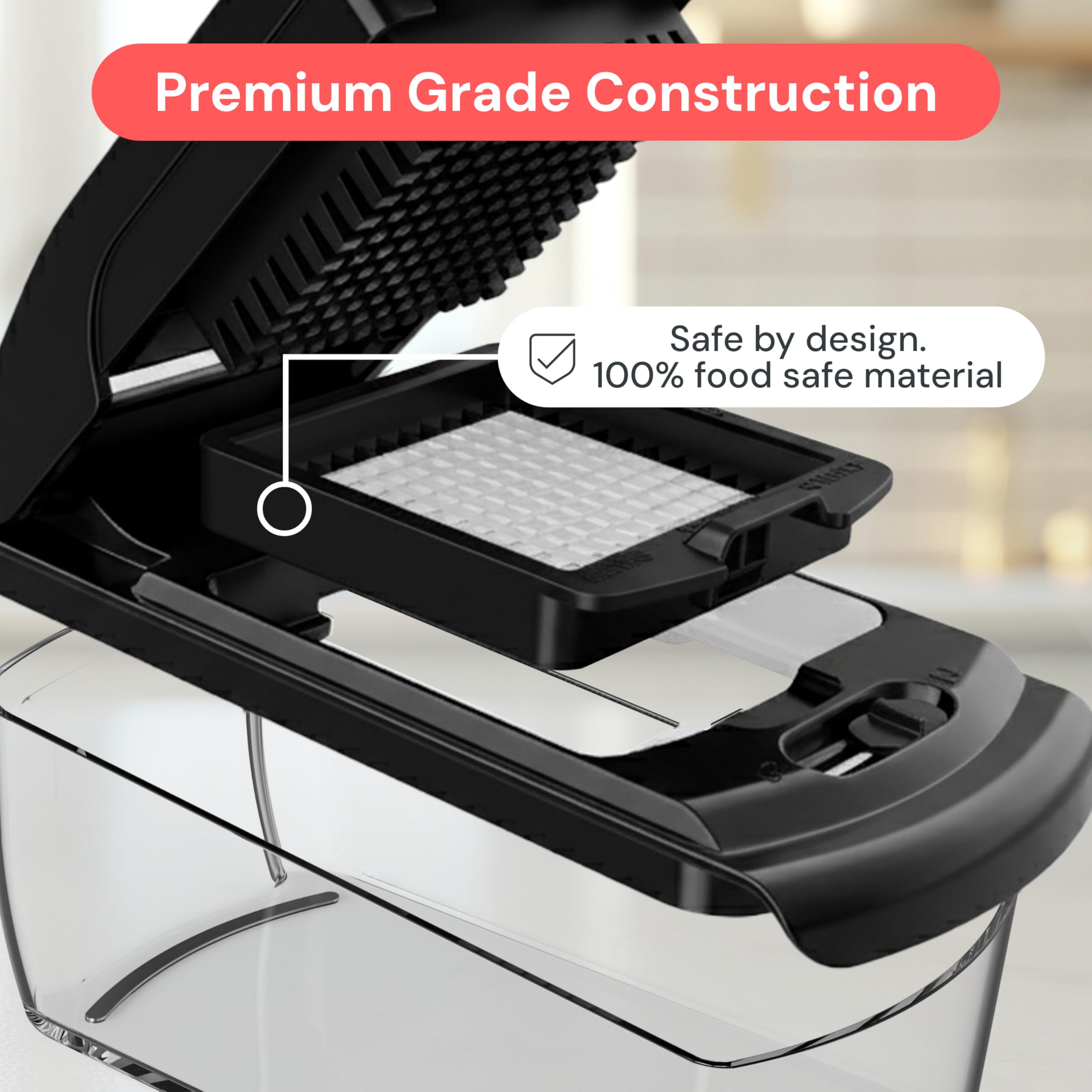 Fullstar Vegetable Chopper & Cutter - Slicer Dicer Spiralizer with Container for Food Veggie Onion Cucumber Tomato Salad Potato French Fry - Kitchen Essentials & Gadgets (PRO 4-in-1, White)