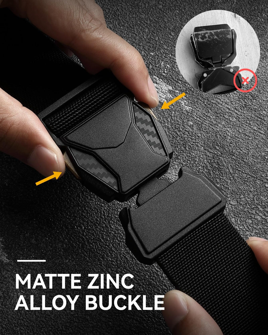 CHAOREN Tactical Belt Men - 1.5" Nylon Stretch Military Mens Belt - Quick Release for Work Heavy Duty