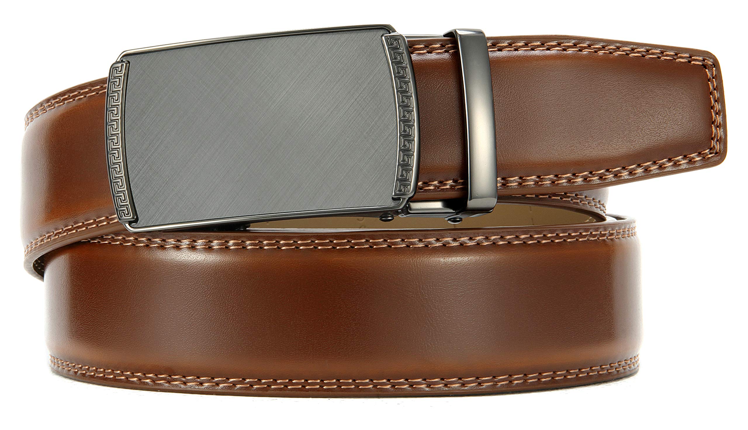 CHAOREN Ratchet Belts for Men 2 Pack - 1 3/8" Leather Belts Men