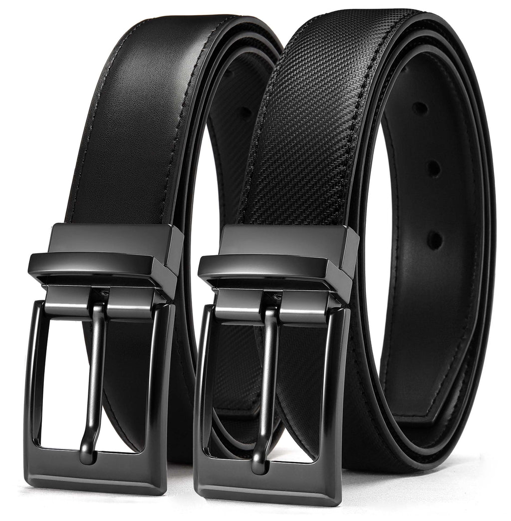 CHAOREN Kids Belt - 1 1/4" Dress Reversible Boys Belt for Youth - One Leather Belt Two Style