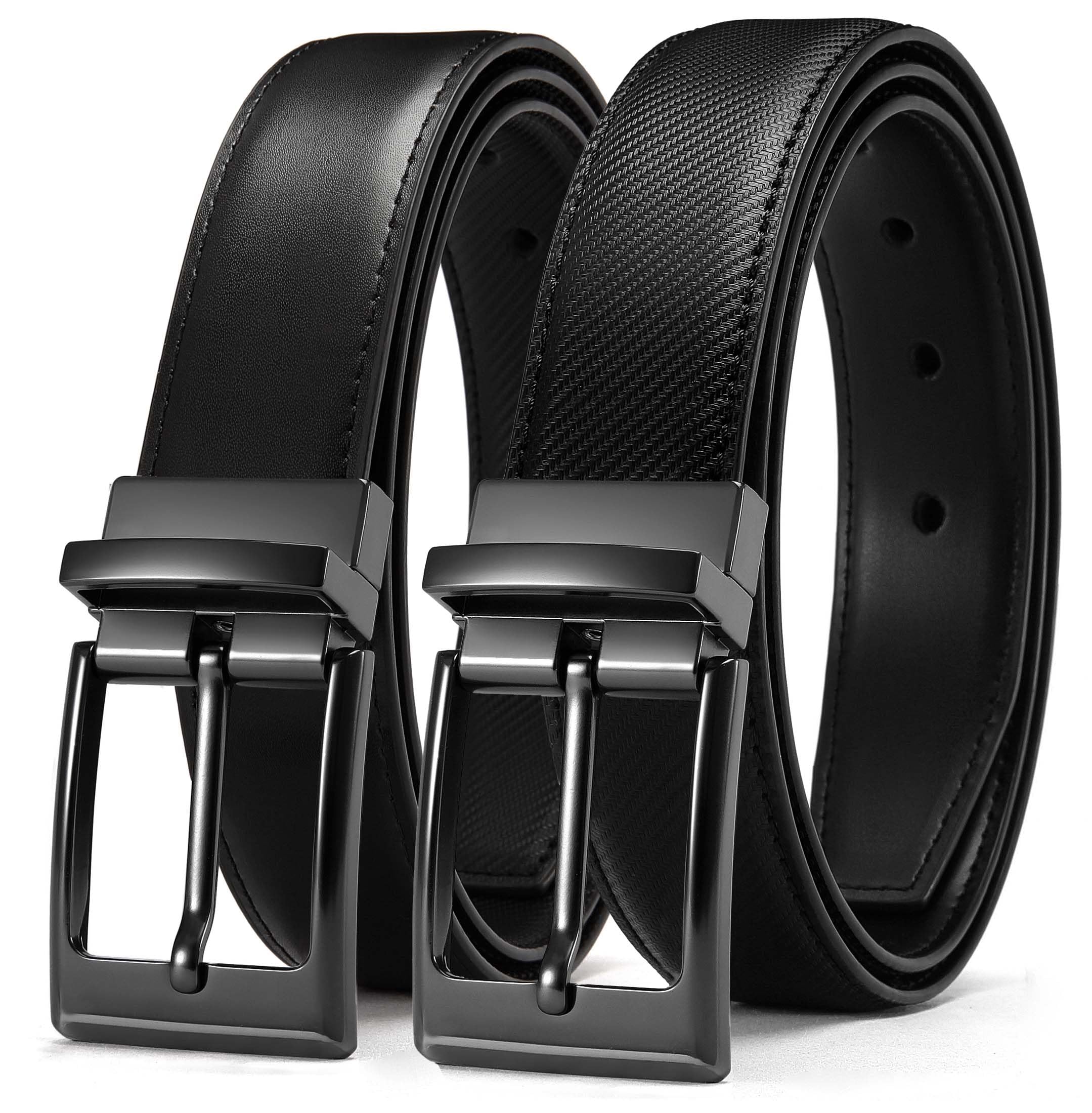 CHAOREN Kids Belt - 1 1/4" Dress Reversible Boys Belt for Youth - One Leather Belt Two Style
