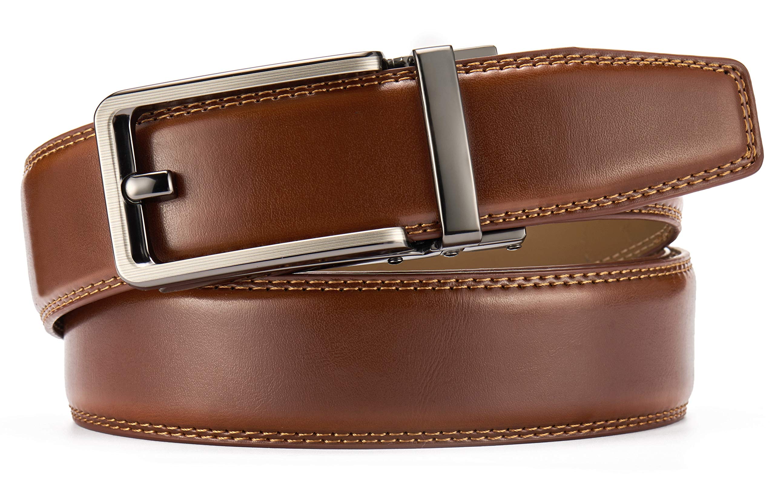 CHAOREN Ratchet Belts Men, 1 3/8" Mens Belts Leather Buckley Belt, Perfect Companion to Men's Oxfords