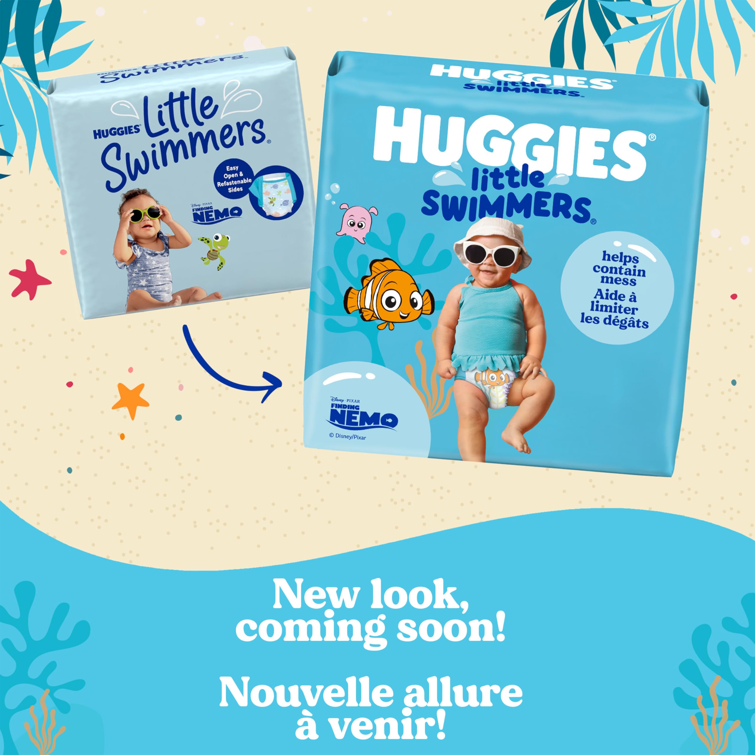 HUGGIES Swim Diapers, Size 5-6 Large, Huggies Little Swimmers Disposable Swimpants, 17 ct ( Packaging may vary )
