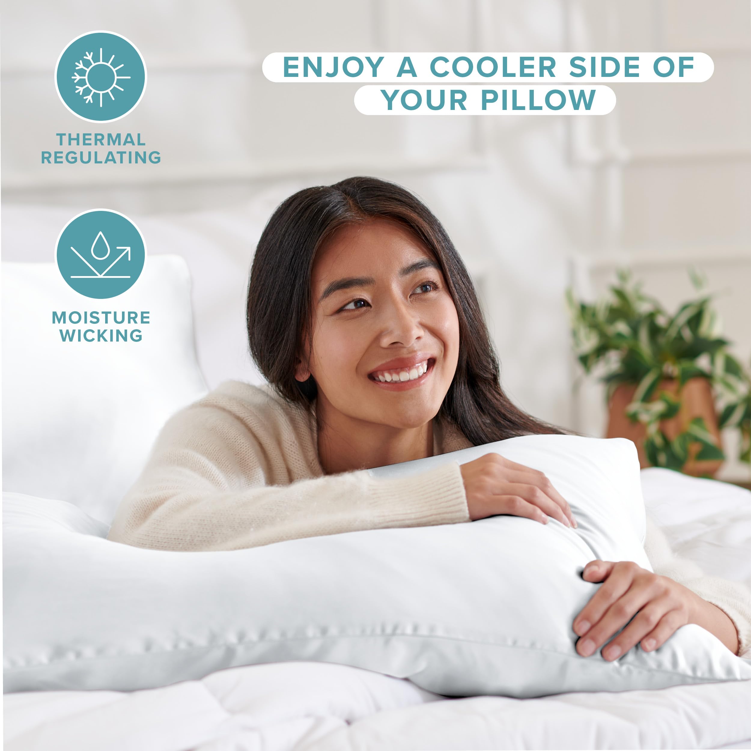 Bare Home 100% Mulberry Silk Pillowcase for Hair and Skin - Ultra Premium 6A Grade 19 Momme Silk Pillow Case - Hidden Zipper - Breathable Cooling Pillow Cover (Body, Silver)