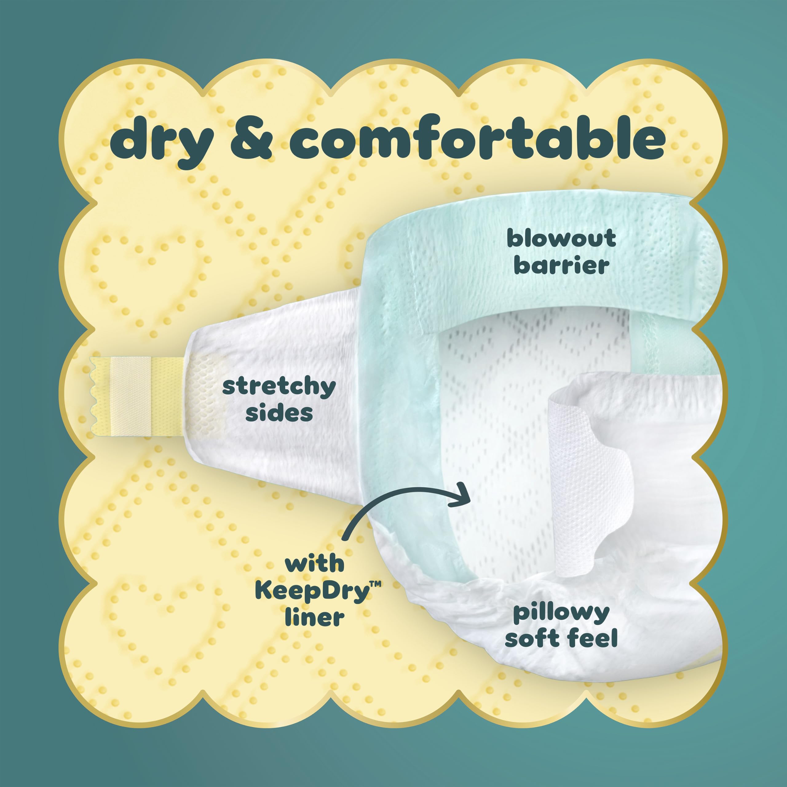 Pampers Swaddlers Diapers, Size 4 (15-34 lbs), 150 Count, Absorbent, Keeps Baby Dry and Comfortable, Skin Safe Disposable Baby Diaper