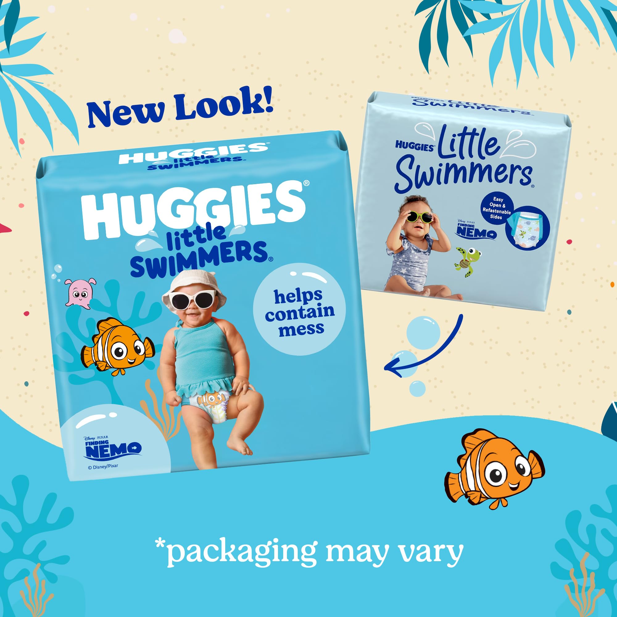 HUGGIES Swim Diapers, Size 5-6 Large, Huggies Little Swimmers Disposable Swimpants, 17 ct ( Packaging may vary )