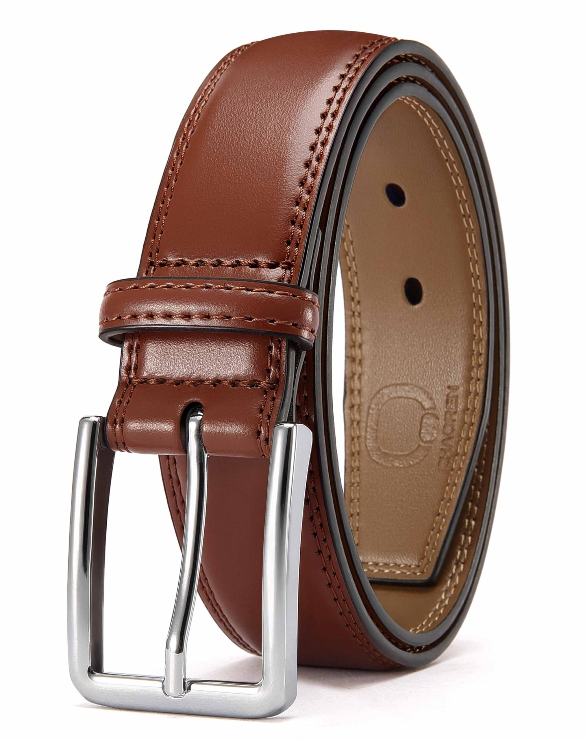 CHAOREN Leather Belts for Men - 1 3/8" Dress Belts Men - Considerate Gift for Work Business Casual Jeans