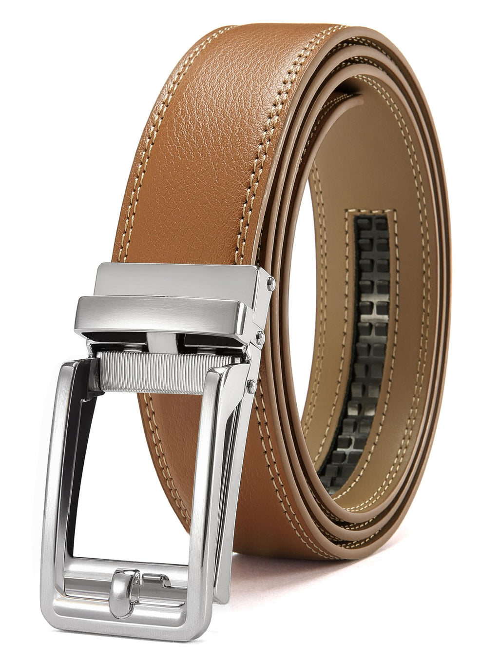 CHAOREN Ratchet Belts Men, 1 3/8" Mens Belts Leather Buckley Belt, Perfect Companion to Men's Oxfords
