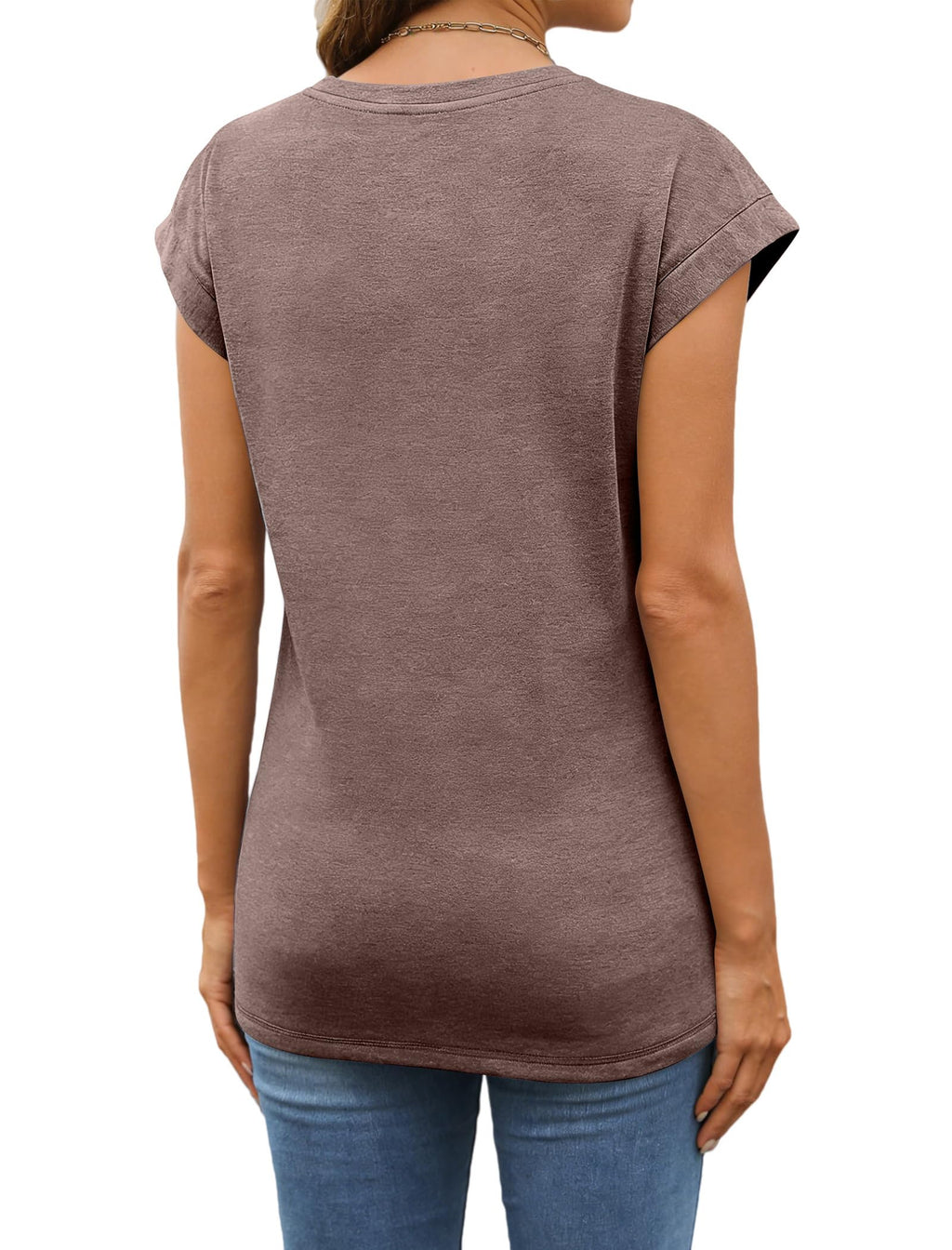 isermeo Womens Summer Tops Cap Sleeve T Shirts Crew Neck Outfits Cute Trendy Tunic Blouses 2026 S-XXL