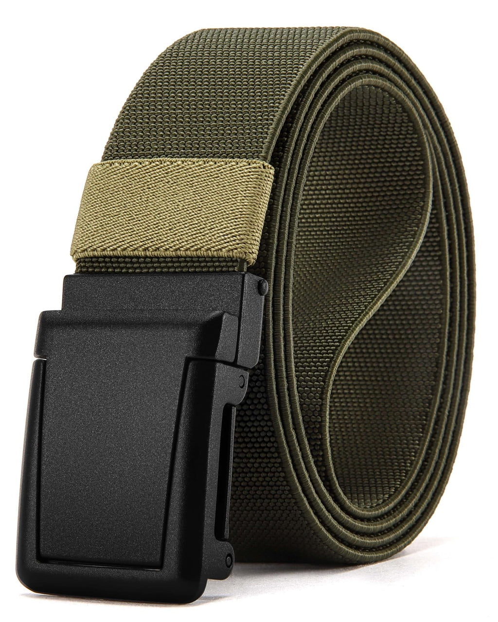 CHAOREN Tactical Belt Men - 1.5" Work Belt Nylon Stretch with Quick Release Zinc Alloy Buckle for Military Casual Jeans