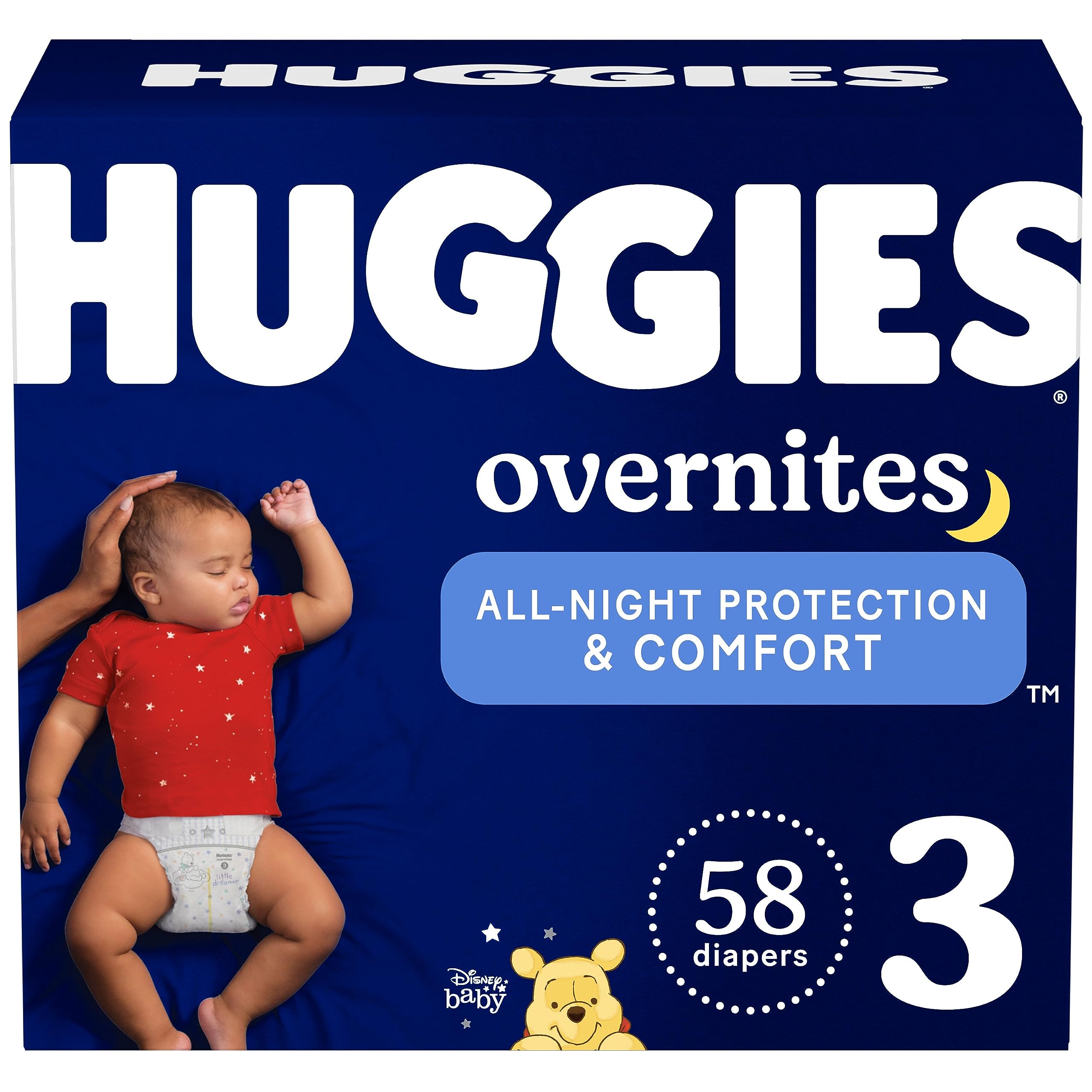Huggies Overnites Size 4 Overnight Diapers (22-37 lbs), 58 Ct