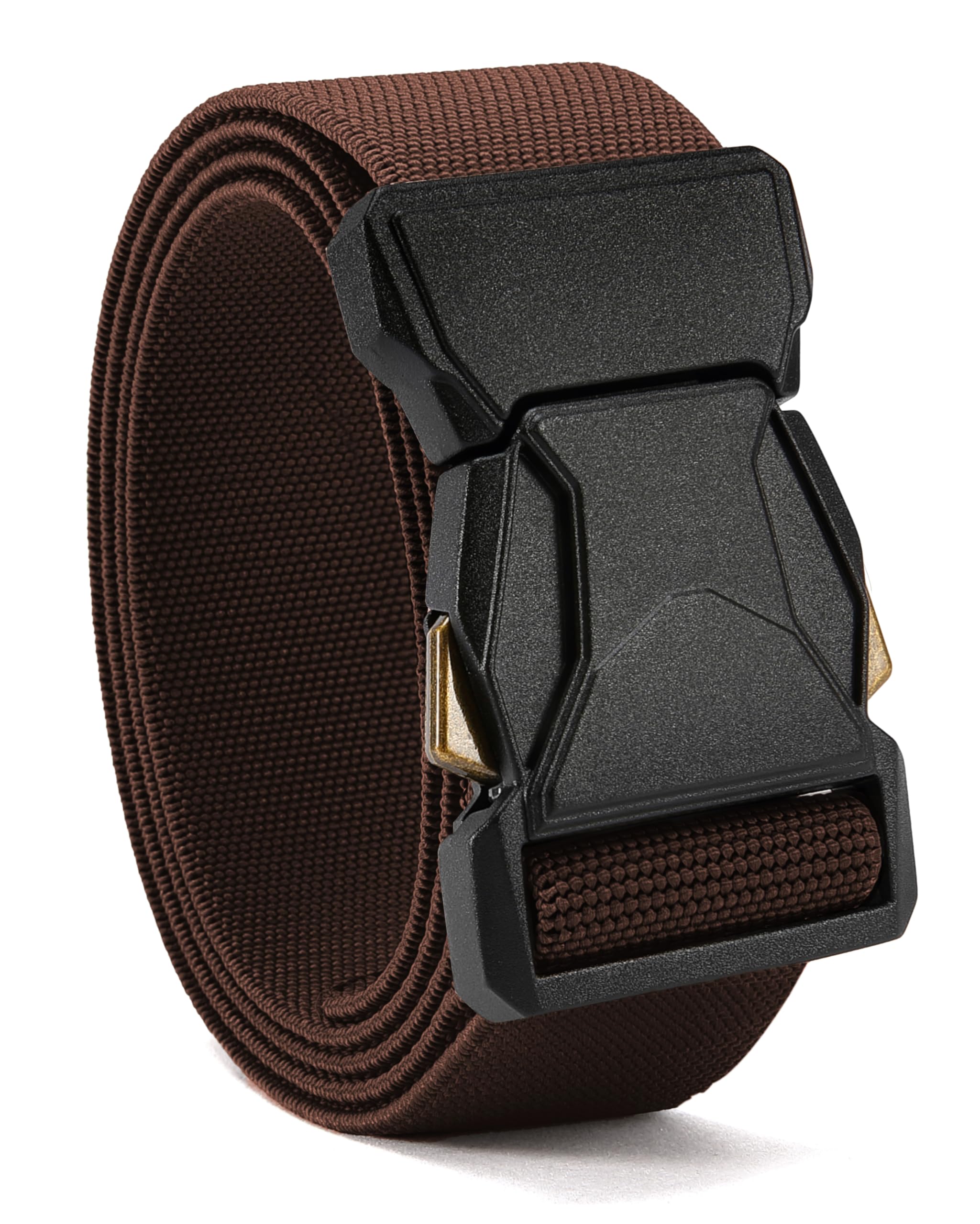 CHAOREN Tactical Belt Men - 1.5" Nylon Stretch Military Mens Belt - Quick Release for Work Heavy Duty