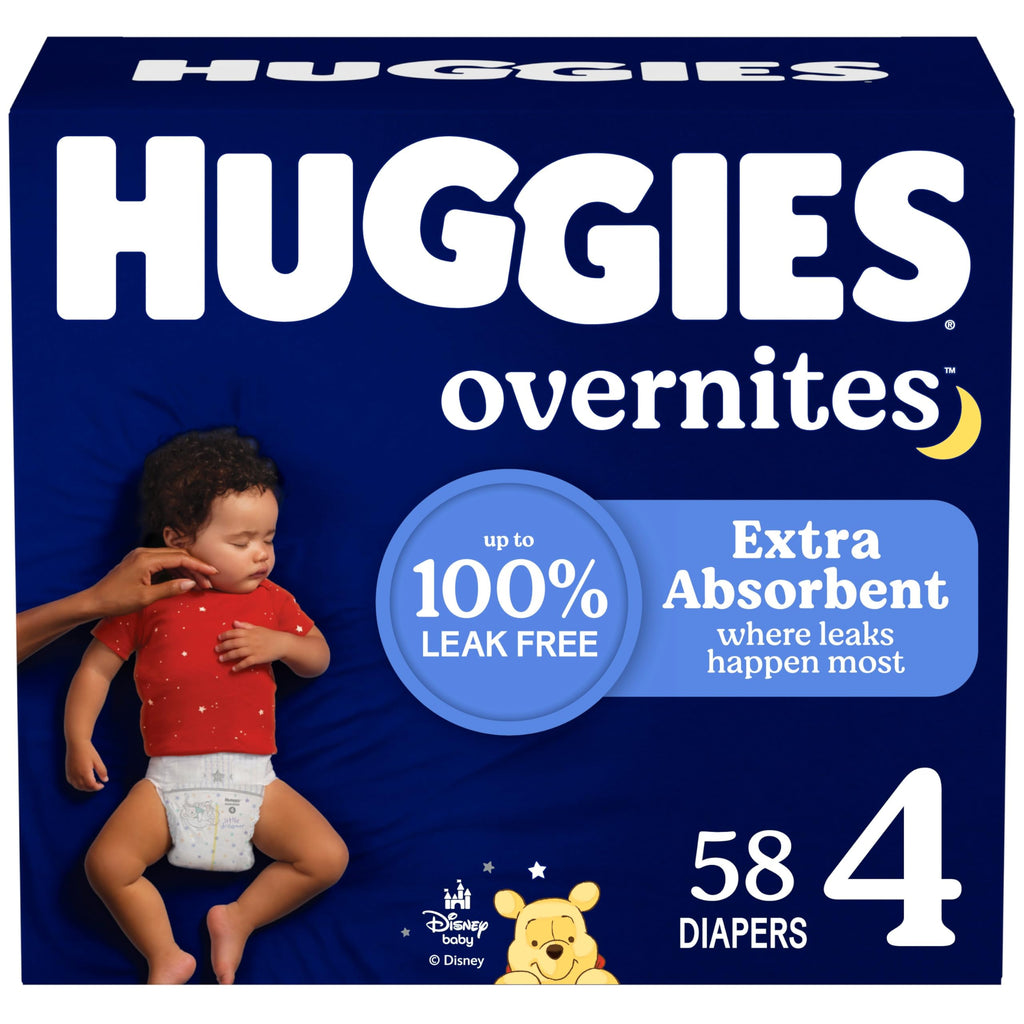 Huggies Overnites Size 4 Overnight Diapers (22-37 lbs), 58 Ct