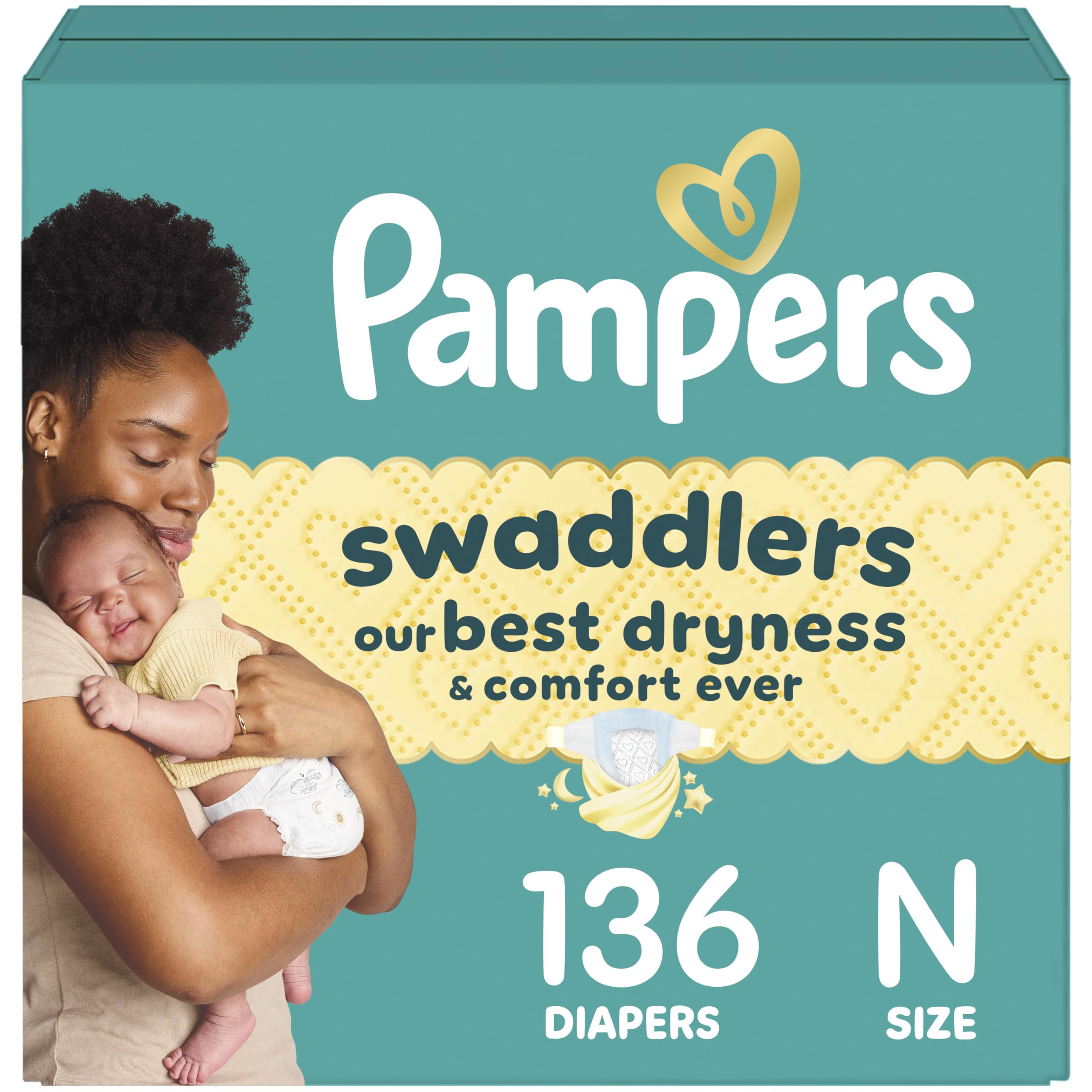 Pampers, Swaddlers Diapers, Ultra Absorbent Disposable Infant Diaper, Size 5 (12.25+ kg), 100 Count