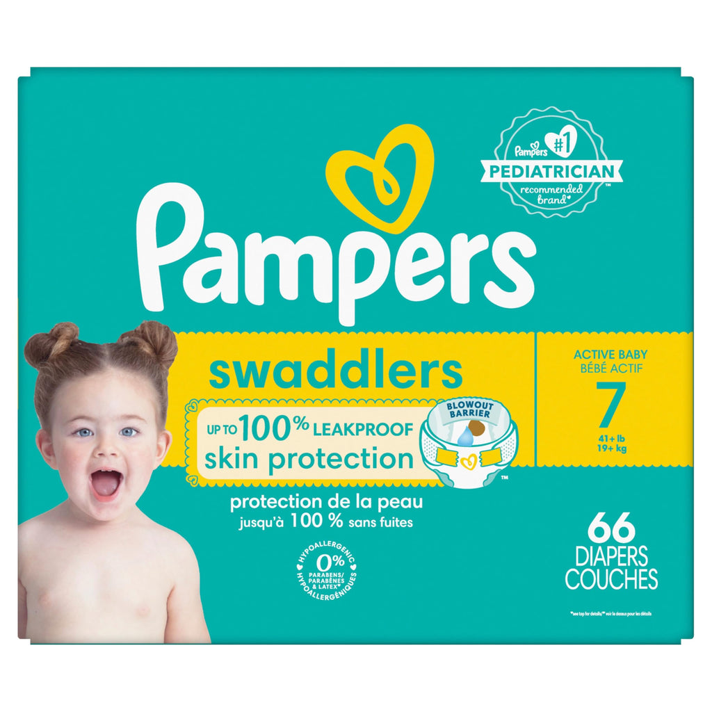 Pampers, Swaddlers Diapers, Ultra Absorbent Disposable Infant Diaper, Size 5 (12.25+ kg), 100 Count
