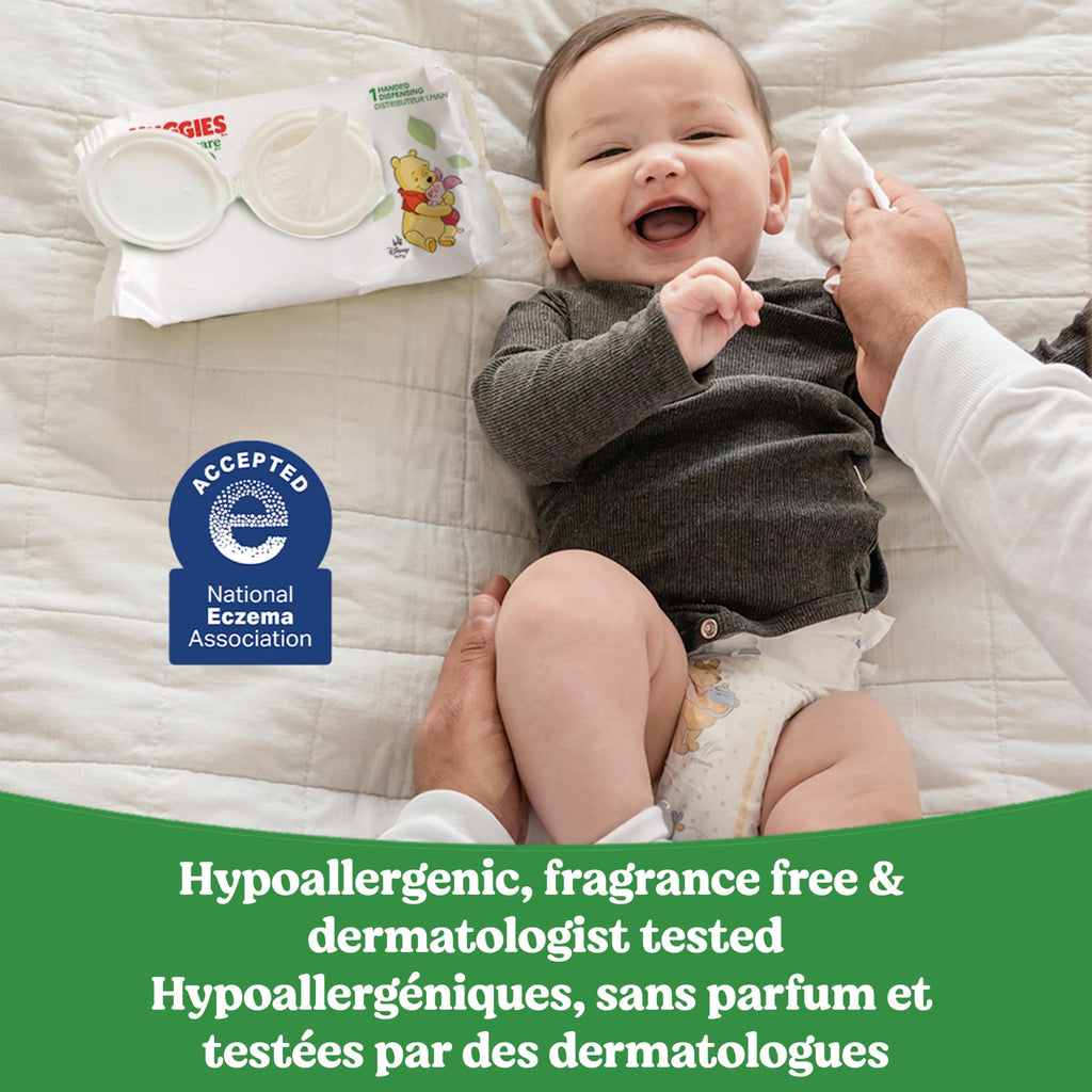 Huggies Natural Care Sensitive Baby Wipes, Unscented, Hypoallergenic, 99% Purified Water, 15 Flip-Top Packs (960 Wipes Total)