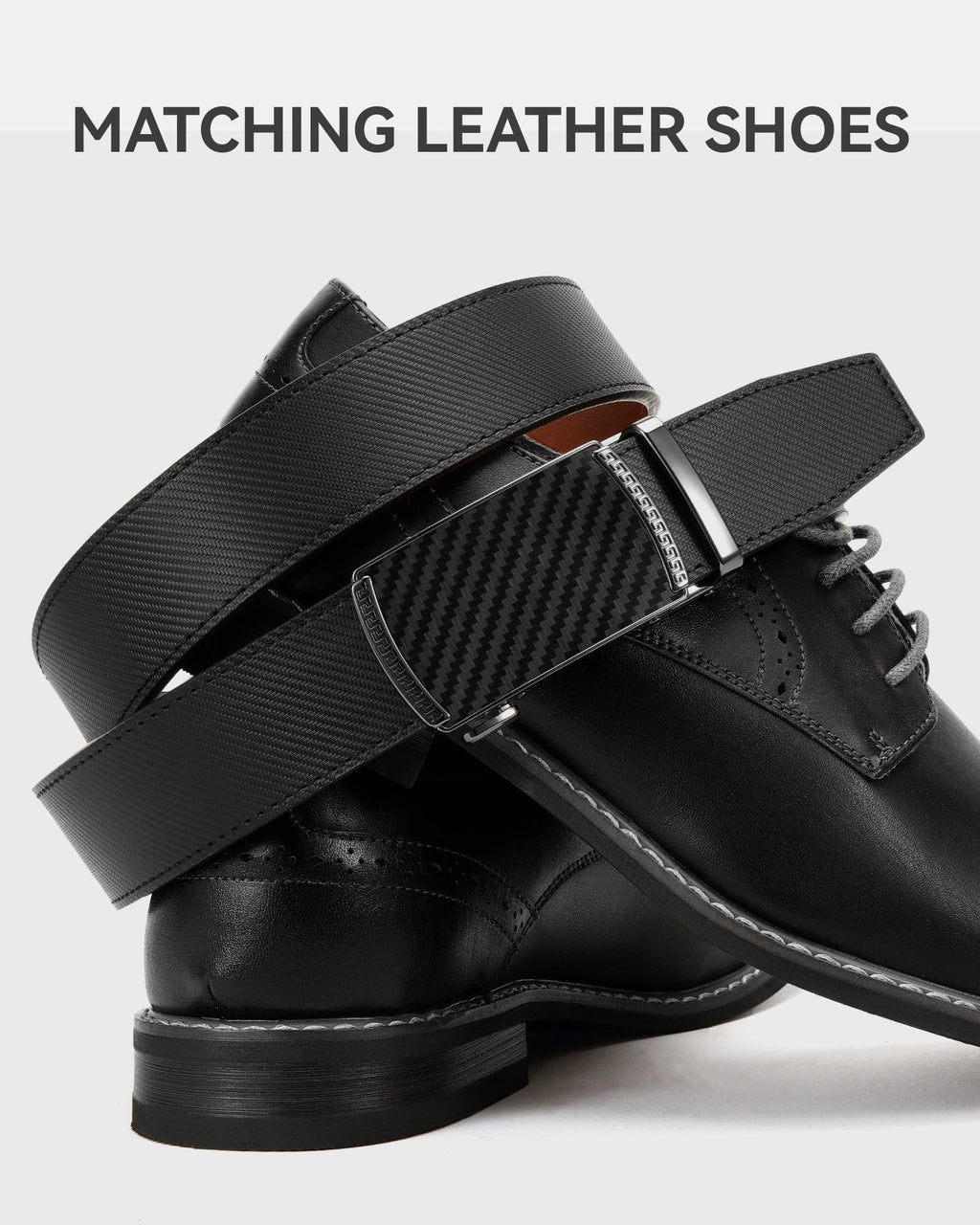 CHAOREN Ratchet Belts for Men 2 Pack - 1 3/8" Leather Belts Men