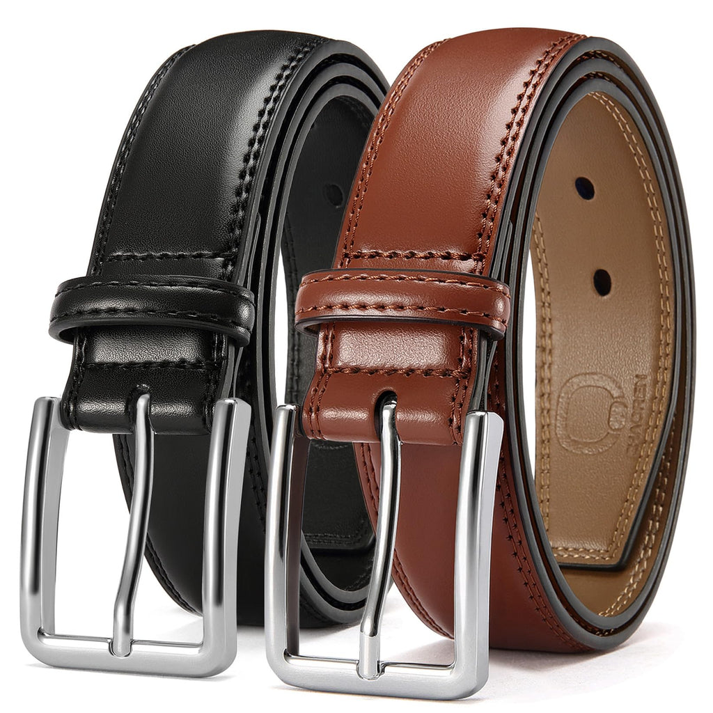 CHAOREN Leather Belts for Men - 1 3/8" Dress Belts Men - Considerate Gift for Work Business Casual Jeans