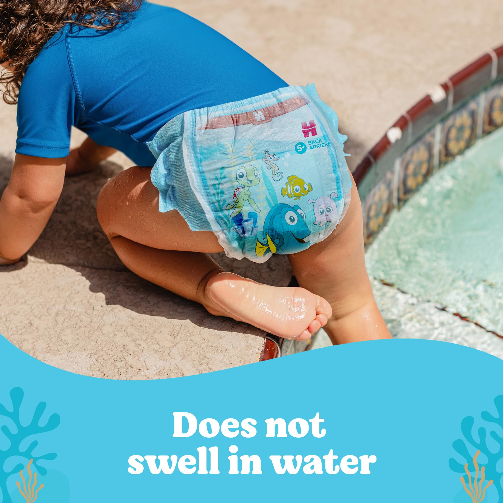 HUGGIES Swim Diapers, Size 5-6 Large, Huggies Little Swimmers Disposable Swimpants, 17 ct ( Packaging may vary )