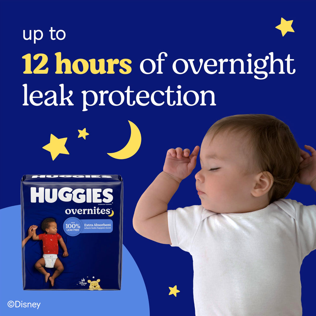 Huggies Overnites Size 4 Overnight Diapers (22-37 lbs), 58 Ct