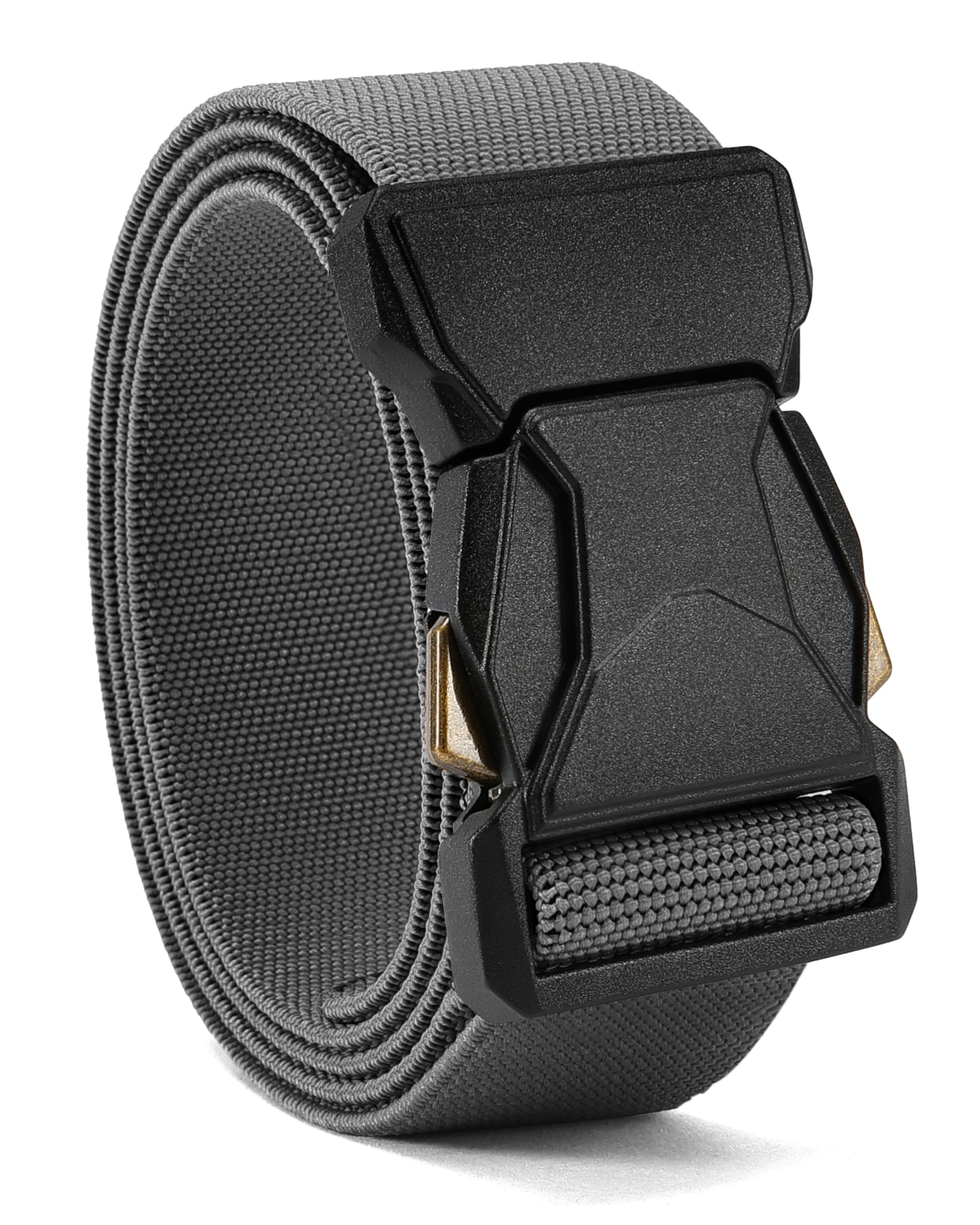CHAOREN Tactical Belt Men - 1.5" Nylon Stretch Military Mens Belt - Quick Release for Work Heavy Duty