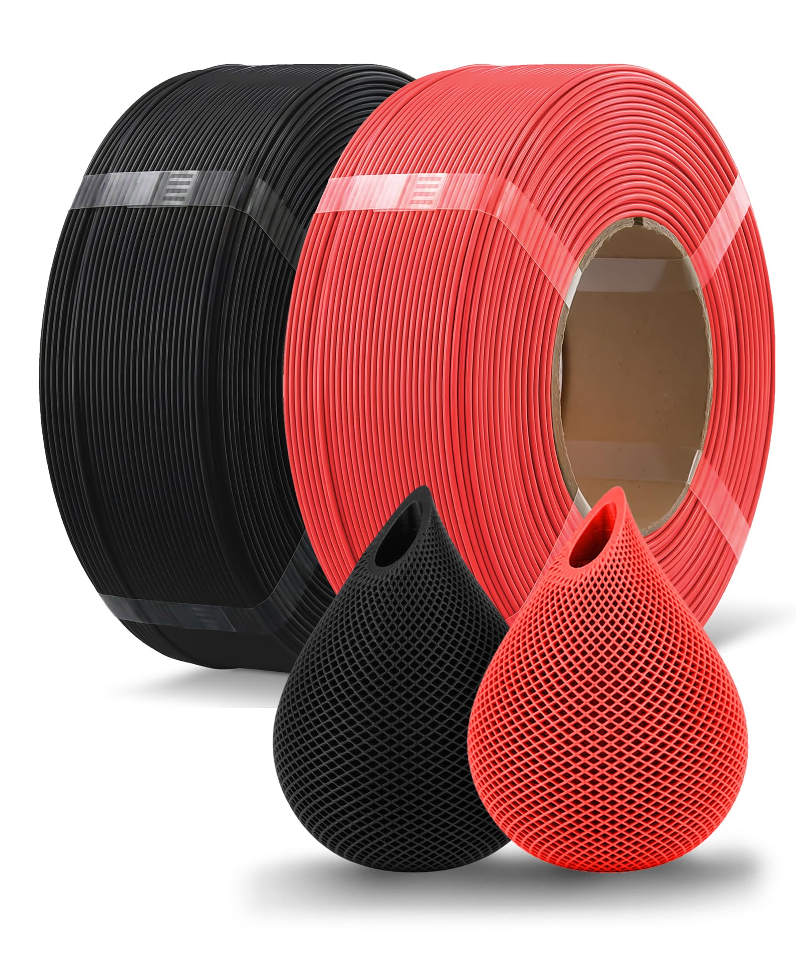 Bobines de filament PLA noir et rouge 1,75 mm pour impression FDM