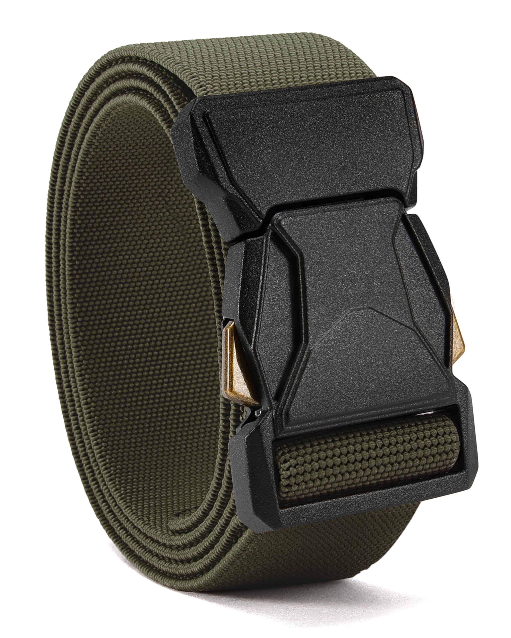 CHAOREN Tactical Belt Men - 1.5" Nylon Stretch Military Mens Belt - Quick Release for Work Heavy Duty