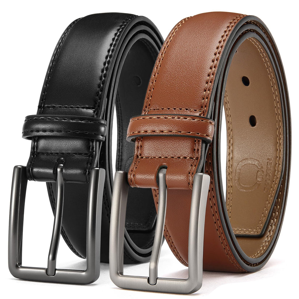 CHAOREN Leather Belts for Men - 1 3/8" Dress Belts Men - Considerate Gift for Work Business Casual Jeans