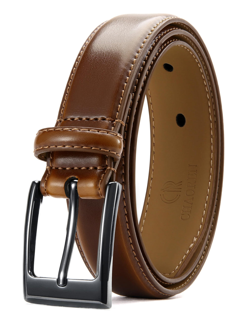 CHAOREN Leather Belts for Men - 1 3/8" Dress Belts Men - Considerate Gift for Work Business Casual Jeans