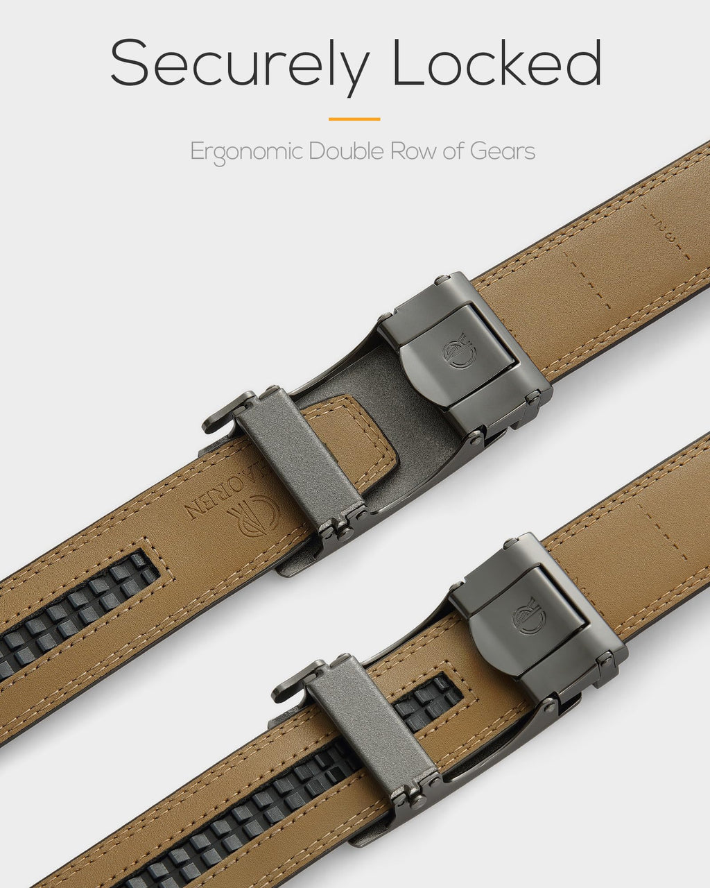 CHAOREN Ratchet Belts Men, 1 3/8" Mens Belts Leather for Dress, Micro Adjustable Fit Everywhere