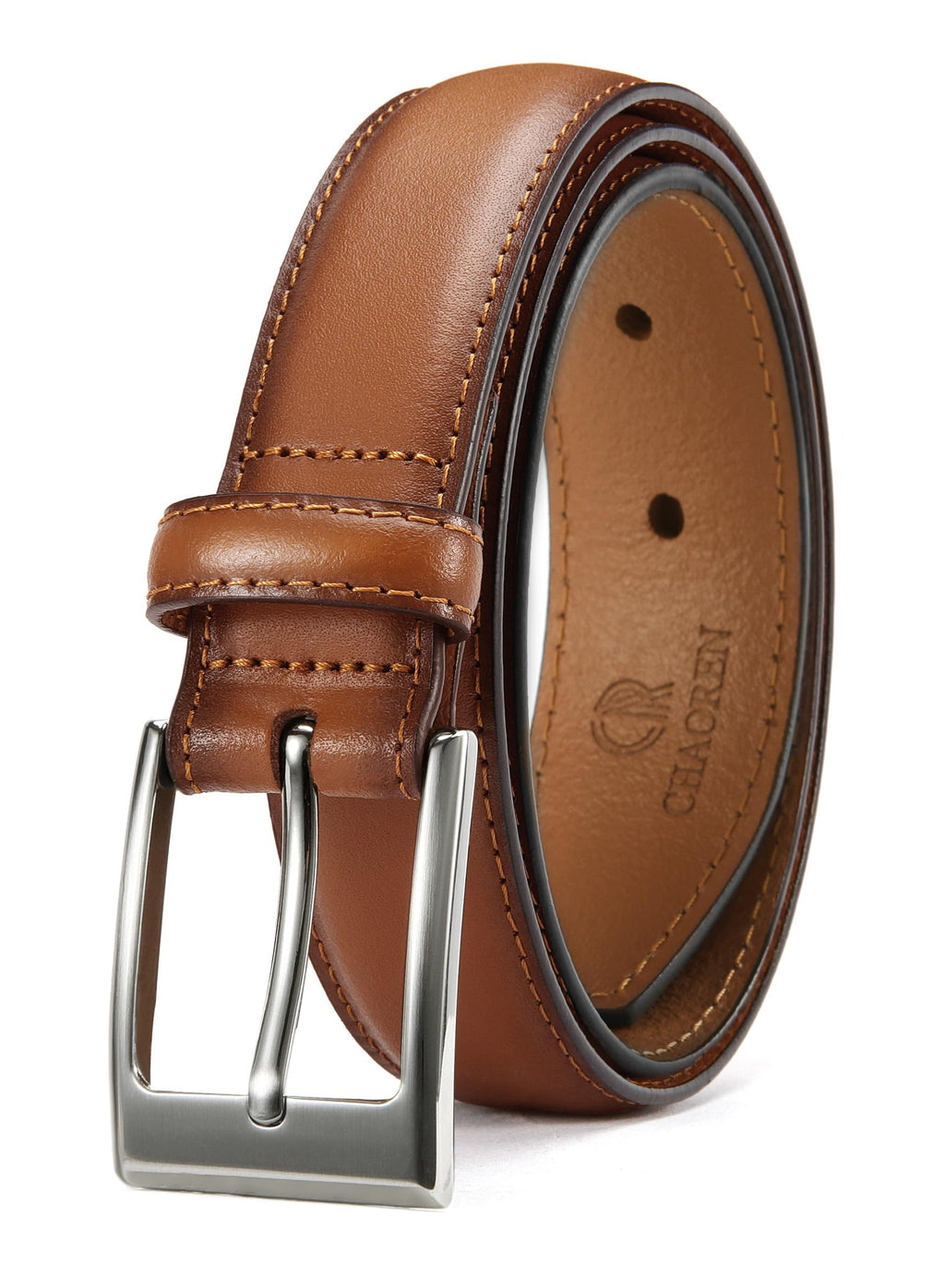 CHAOREN Leather Belts for Men - 1 3/8" Dress Belts Men - Considerate Gift for Work Business Casual Jeans