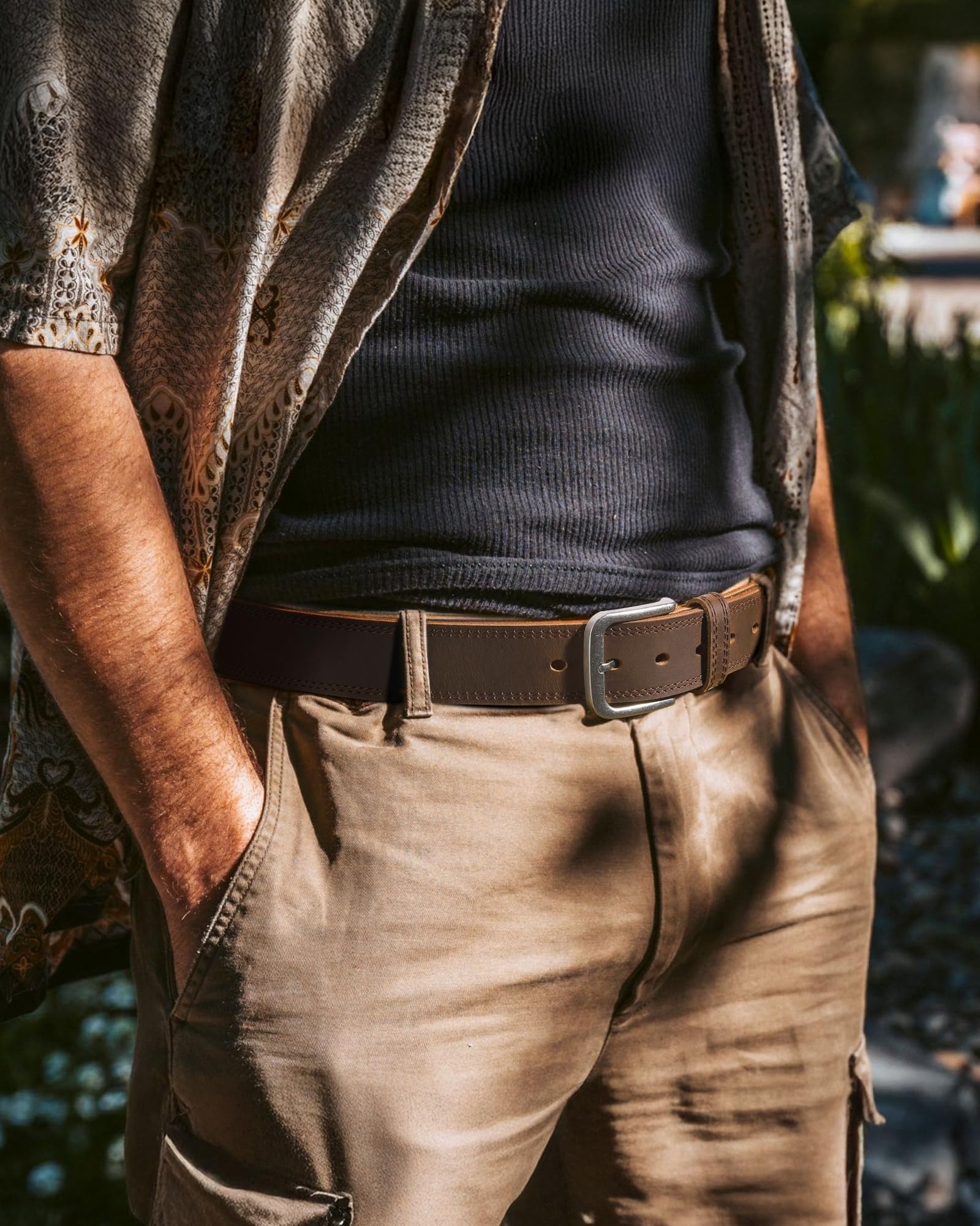 CHAOREN Belts Men - Full Grain Leather Belt for Jeans - Designed for Work Casual Occasion