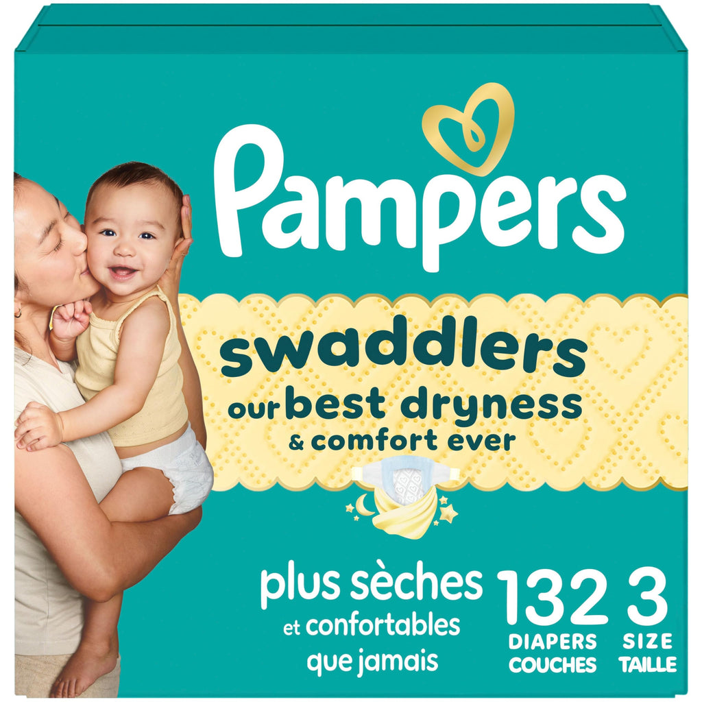 Pampers, Swaddlers Diapers, Ultra Absorbent Disposable Infant Diaper, Size 5 (12.25+ kg), 100 Count