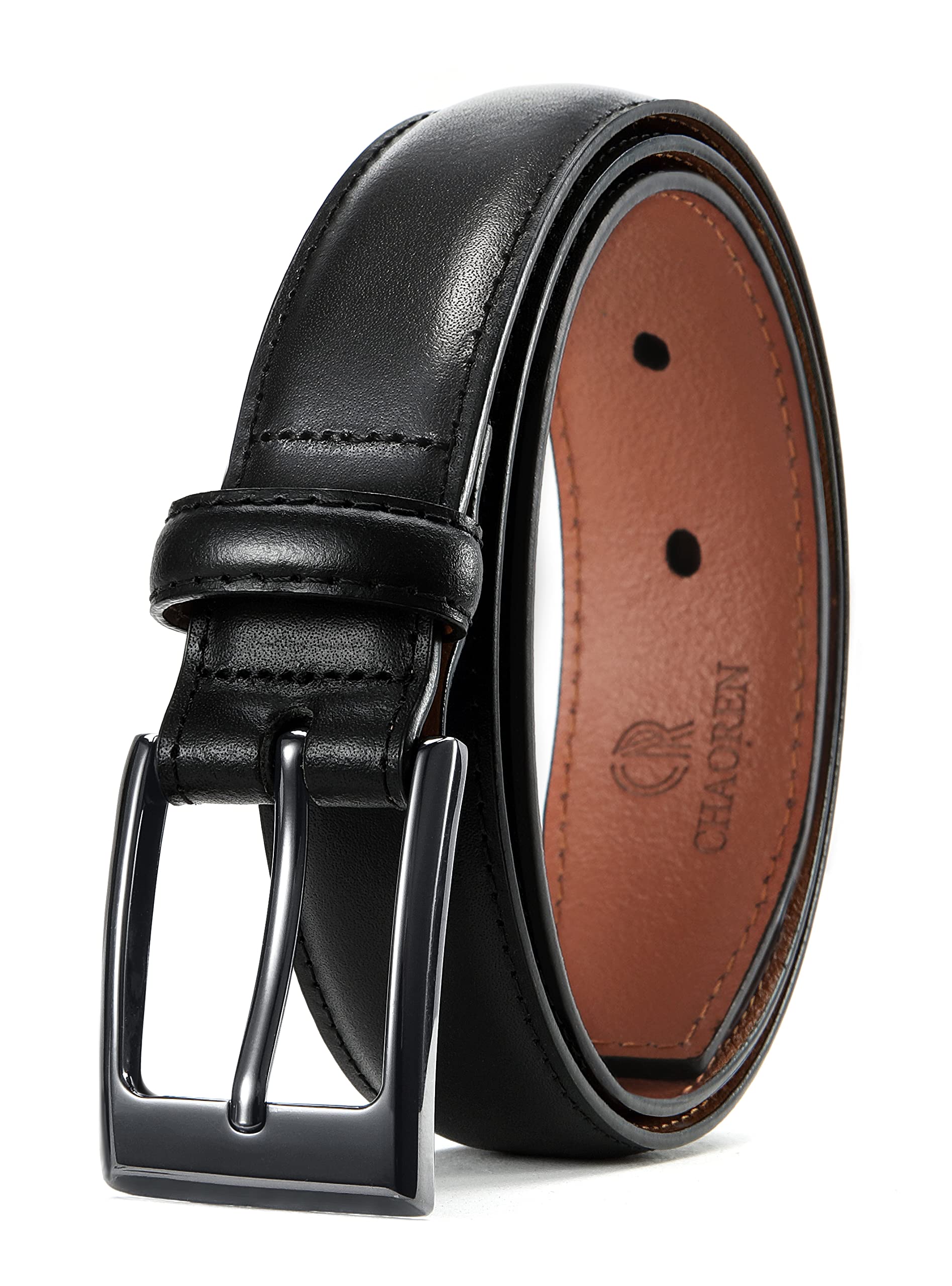 CHAOREN Leather Belts for Men - 1 3/8" Dress Belts Men - Considerate Gift for Work Business Casual Jeans