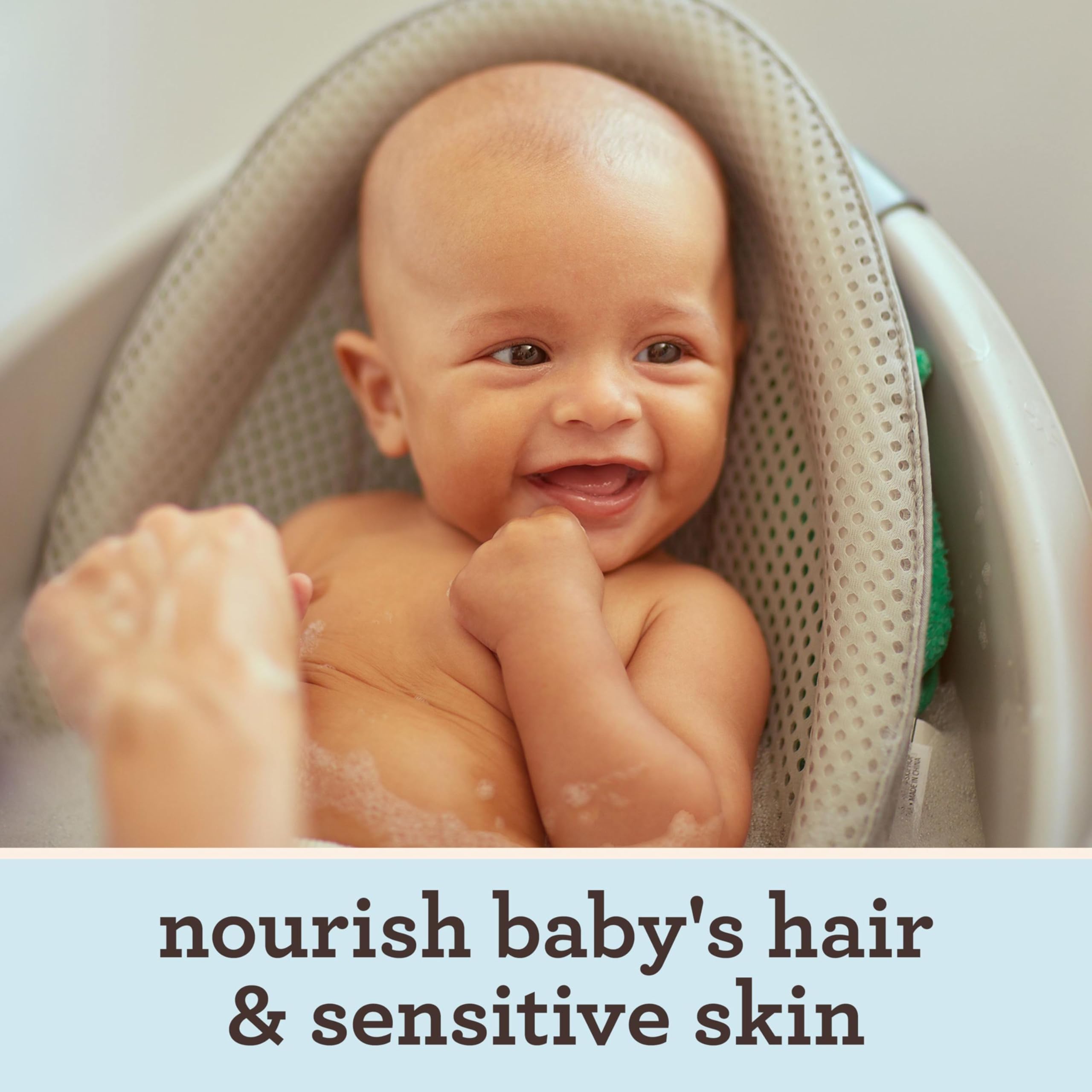 Aveeno Baby Wash and Shampoo - Gentle 2-in-1 Body Wash with Natural Oat Extract for Sensitive Skin - Tear-Free, Hypoallergenic Cleanser, Free from Parabens, Sulfates & Dyes - 975ml