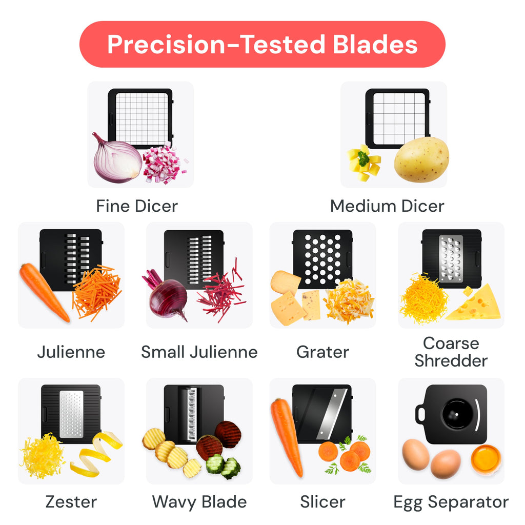 Fullstar Vegetable Chopper & Mandoline Slicer - Julienne Cutter Dicer Grater for Food Veggie Onion Cucumber Tomato Salad Potato Cheese - Kitchen Essentials & Gadgets (Compact 6-in-1, White)
