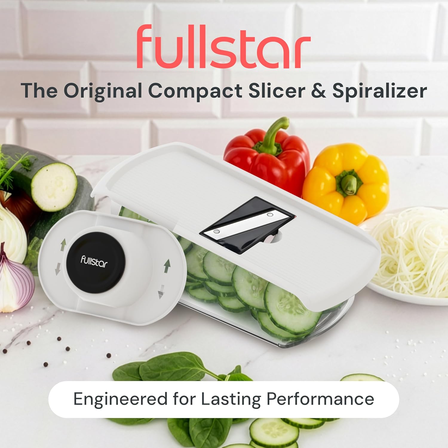 Fullstar Mandoline Slicer for Kitchen with Safety Glove (11 in 1)