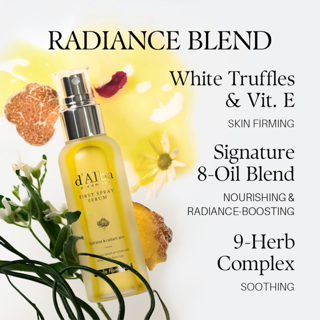 d'alba Piedmont Italian White Truffle First Spray Serum, Vegan Skin Care, Hydrating Face Moisturizer, Glow Serum for Radiant Skin, Non Comedogenic, All In One Mist, Korean skincare, 100ml