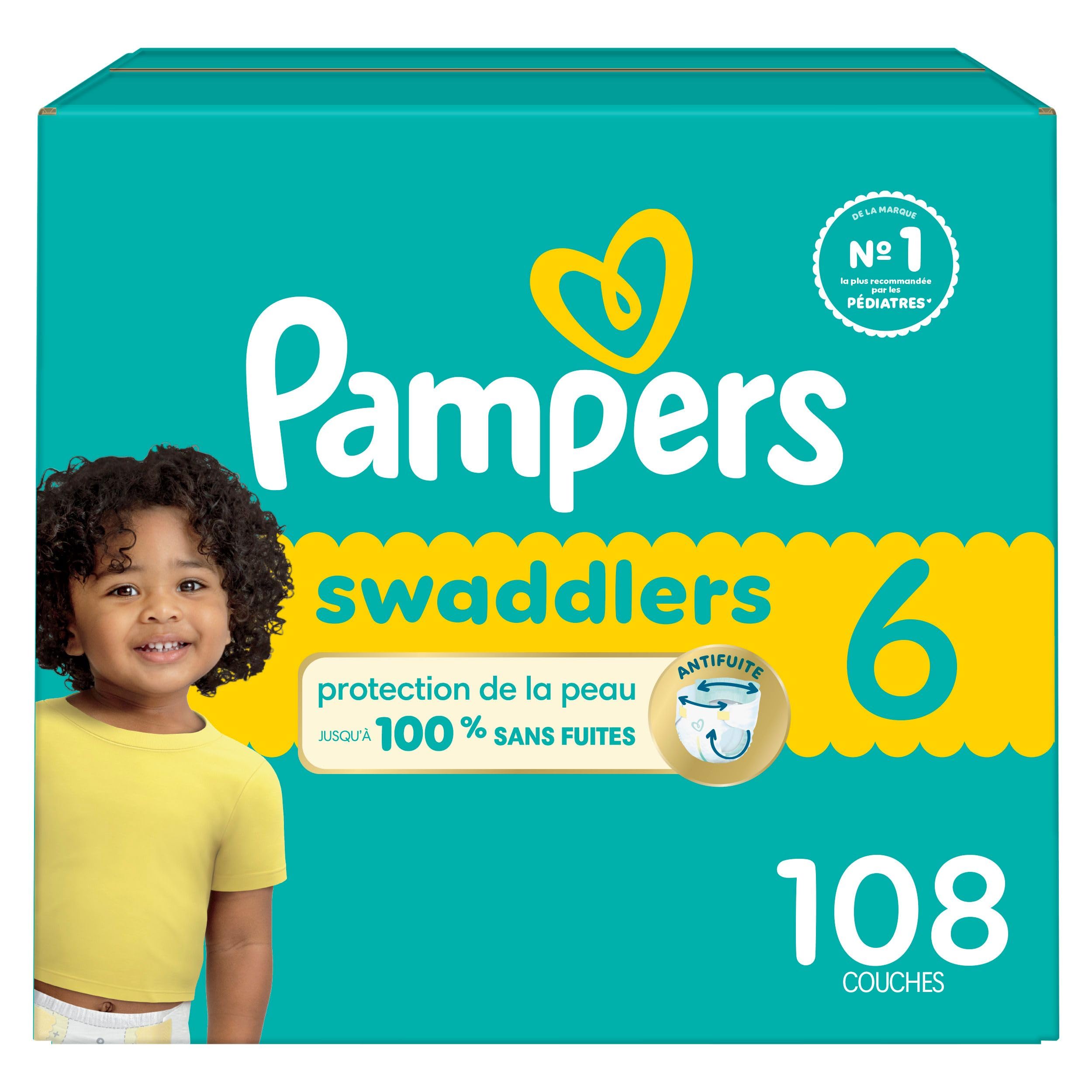 Pampers Swaddlers Diapers, Size 4 (15-34 lbs), 150 Count, Absorbent, Keeps Baby Dry and Comfortable, Skin Safe Disposable Baby Diaper