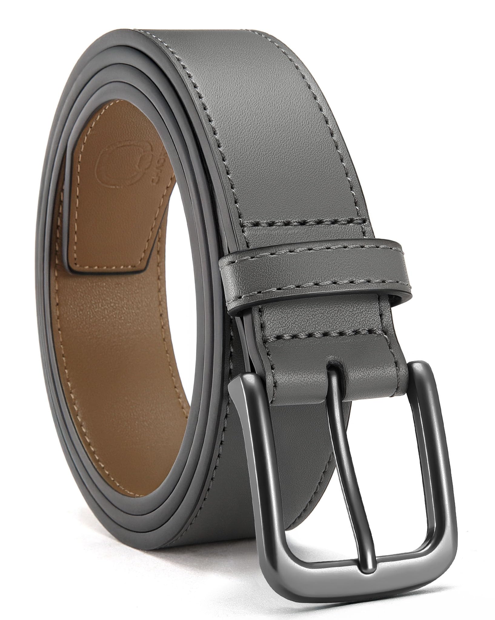 CHAOREN Mens Belts Leather - 35mm Genuine Leather Belts for Men - Ideal Match for Casual Jeans