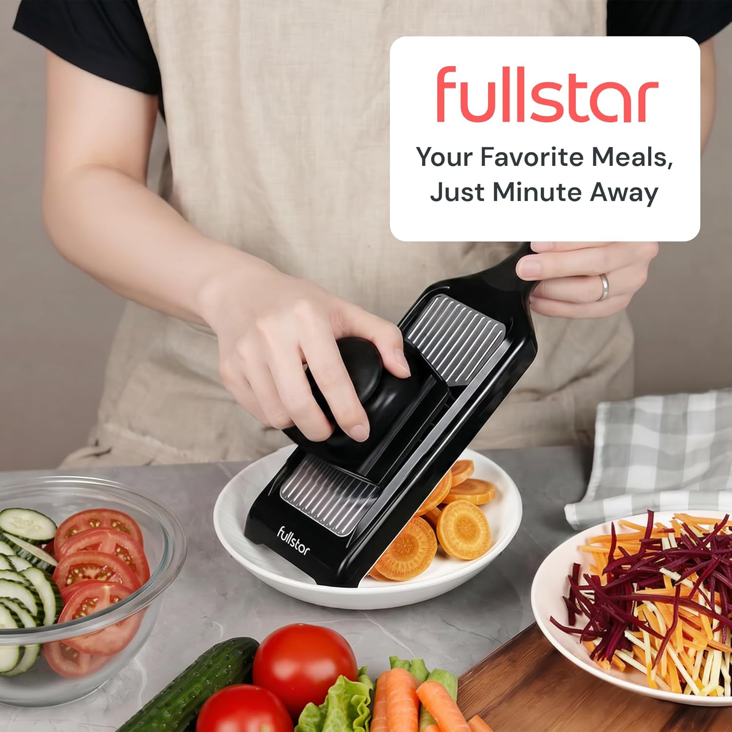 fullstar 2in1 SS Handheld Mandoline Fruit Slicer