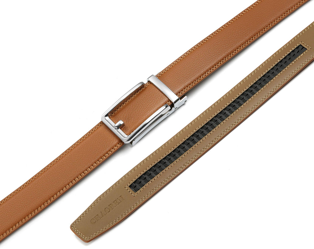 CHAOREN Ratchet Belts Men, 1 3/8" Mens Belts Leather Buckley Belt, Perfect Companion to Men's Oxfords