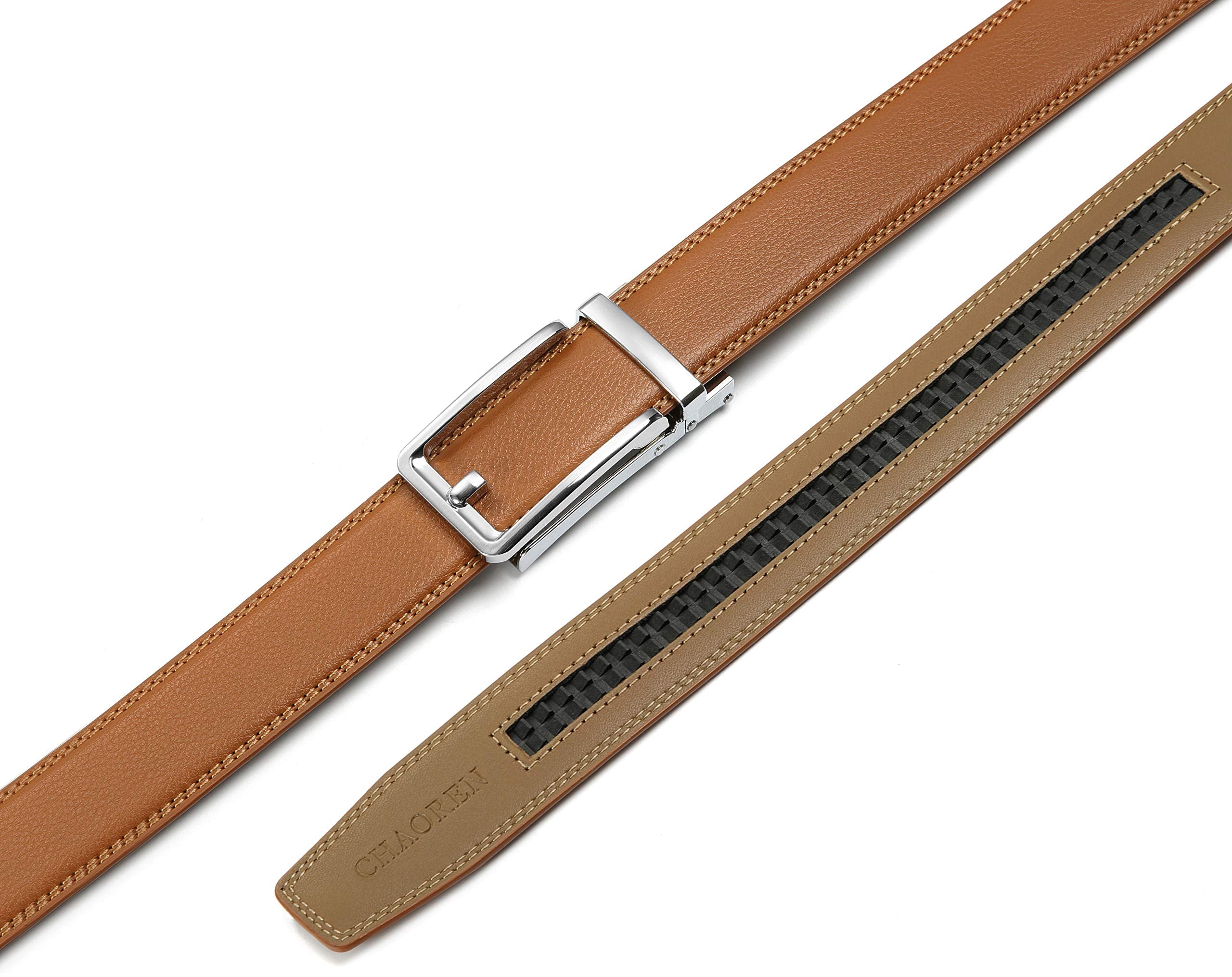CHAOREN Ratchet Belts Men, 1 3/8" Mens Belts Leather Buckley Belt, Perfect Companion to Men's Oxfords